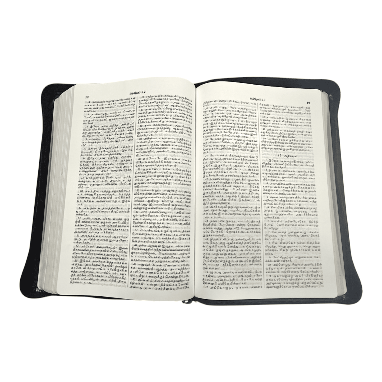 Tamil Bible O.V. 75 Z Korean Print - Black, Silver Edge, Zip, Non-Indexed (Tamil)
