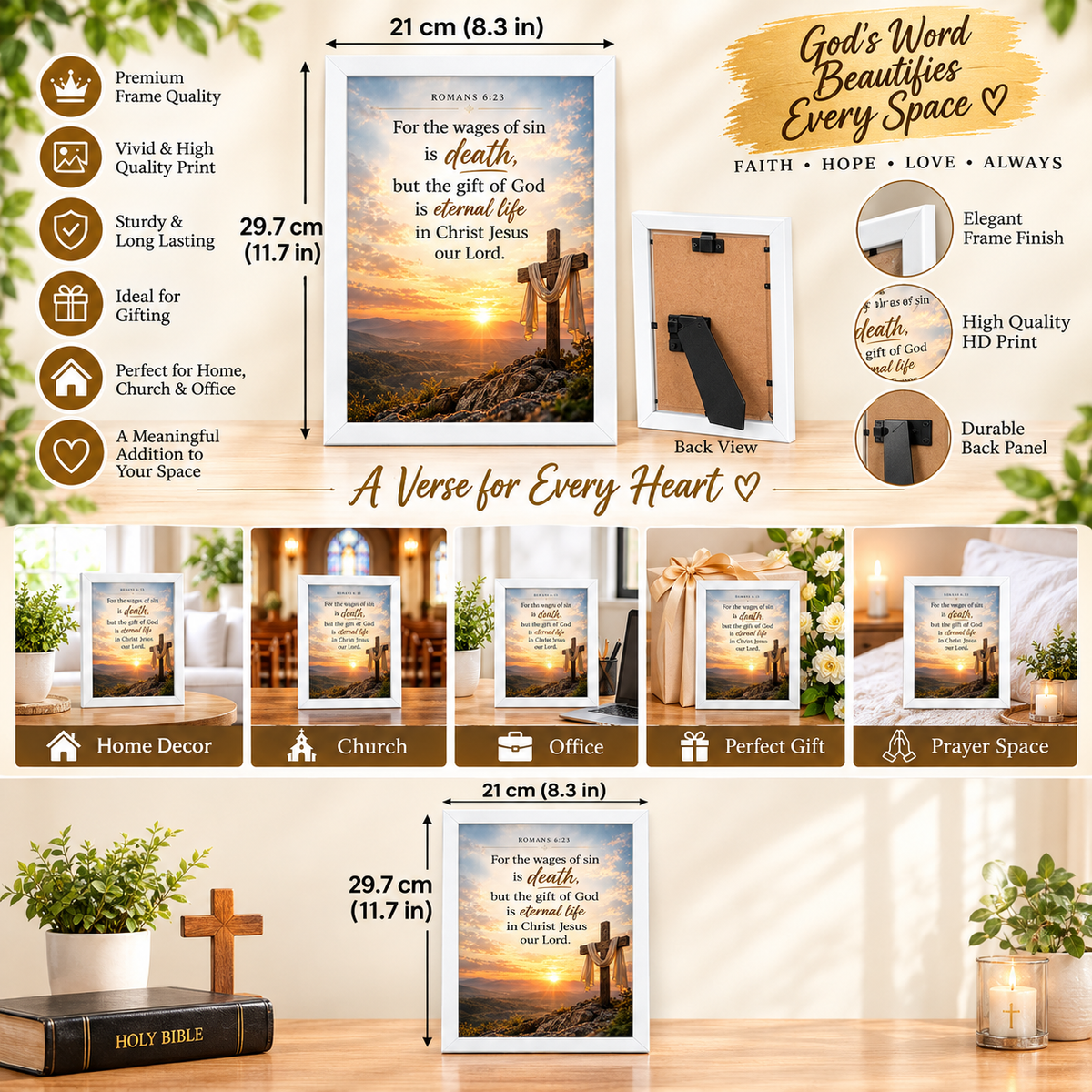 Romans 6:23 Bible Verse Frame – Gift of Eternal Life