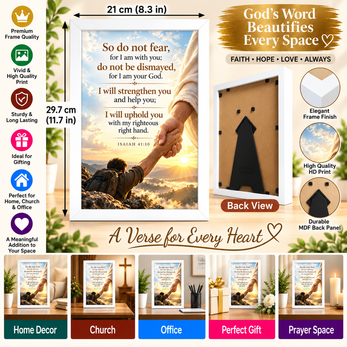 Isaiah 41:10 Bible Verse Frame – Do Not Fear