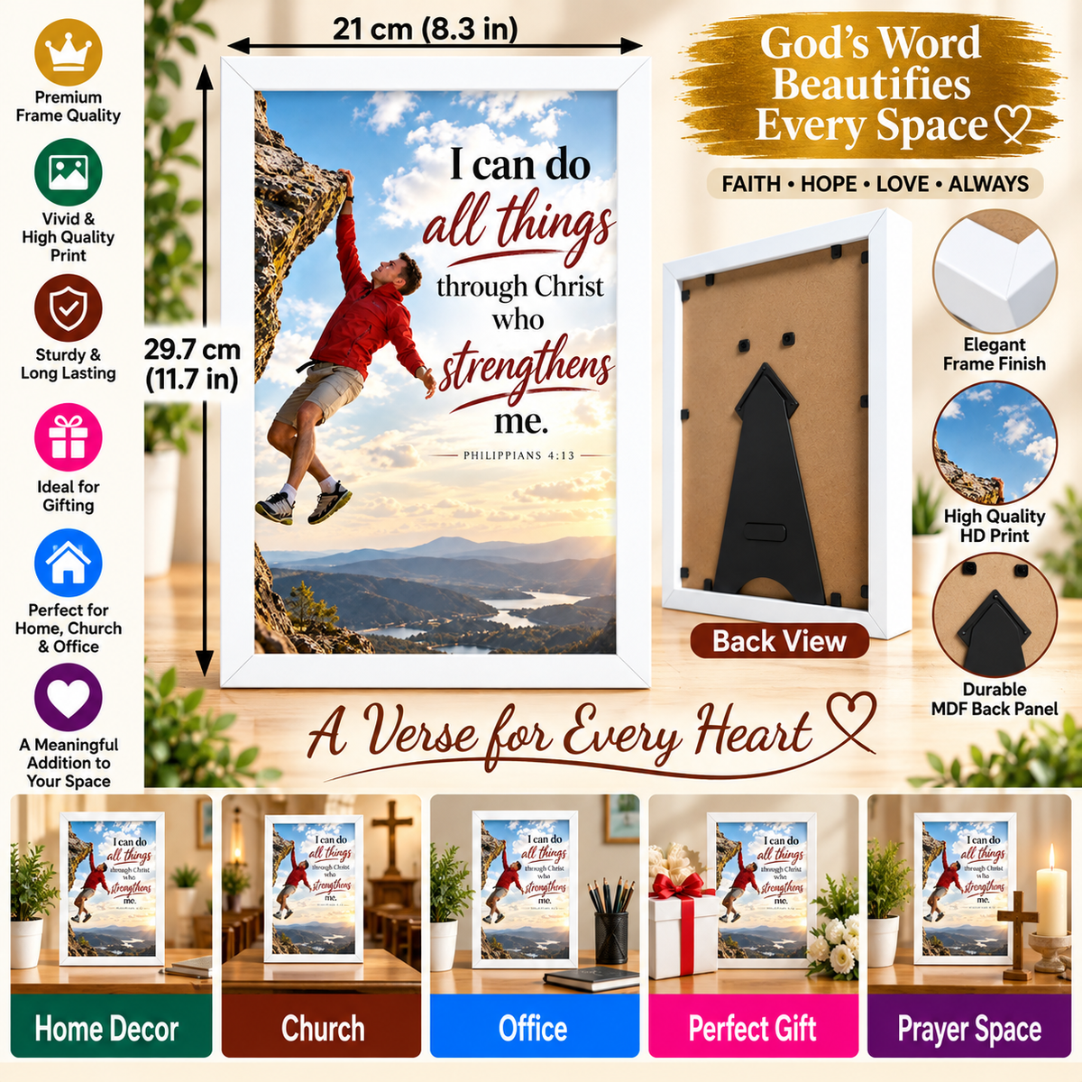 Philippians 4:13 Bible Verse Frame – I Can Do All Things