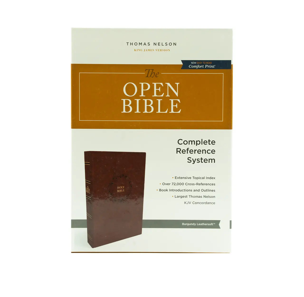 The KJV Open Bible: Complete Reference System, Burgundy Leathersoft, Red Letter, Comfort Print: King James Version
