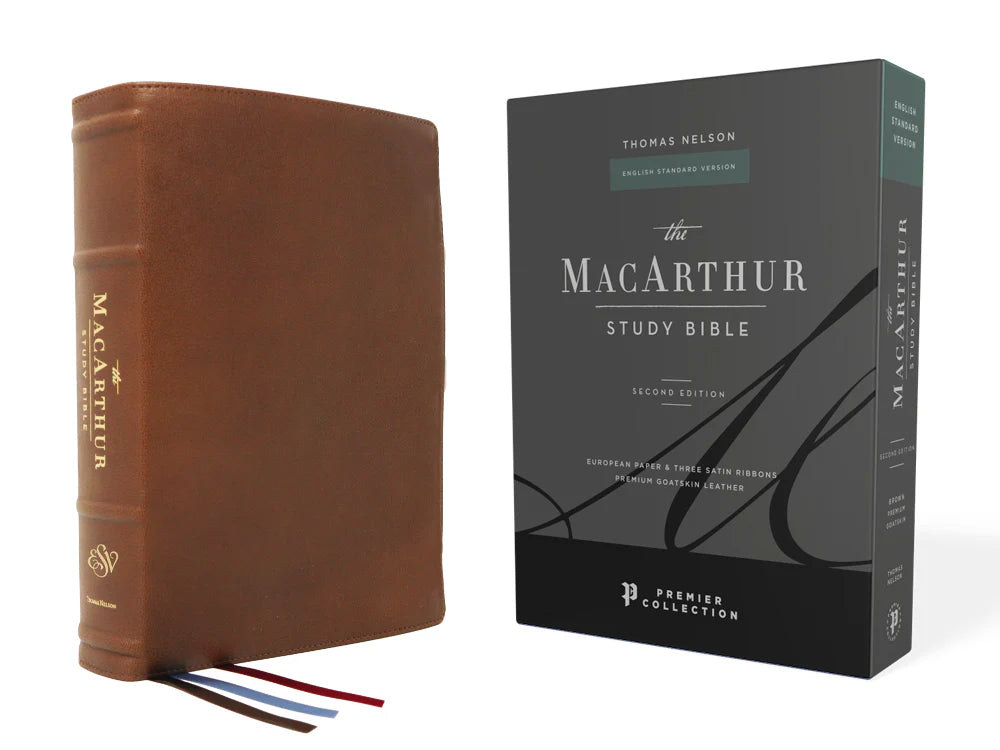 ESV MacArthur Study Bible, 2nd Edition – Premium Goatskin Leather, Brown (Premier Collection)