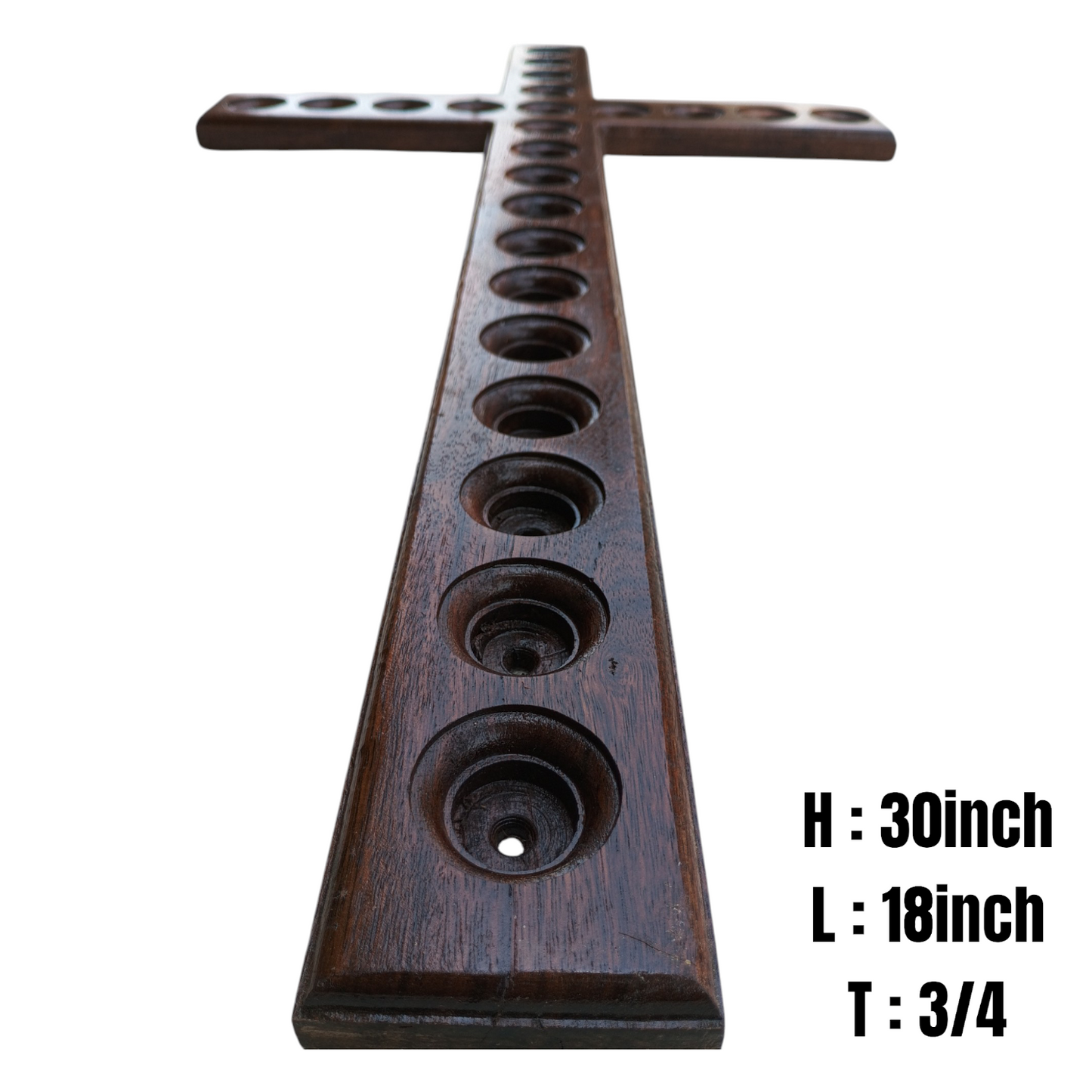 Sheesham Wood Wall Hogging Cross | Pure Wood | L : 18inch | H : 30inch | W : 3.5 inch | With Attractive Design | For Home Decor | Best Gift To Friend's