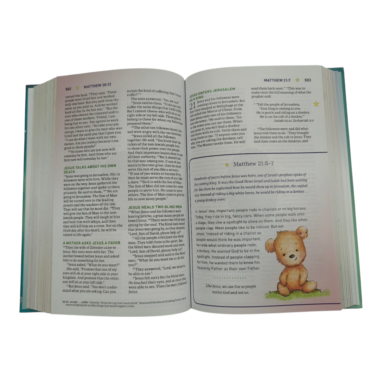 Bedtime Devotions with Jesus Bible – Hardcover, 365 Daily Devotions for Children, Full-Color Illustrations – ISBN 9780785230229