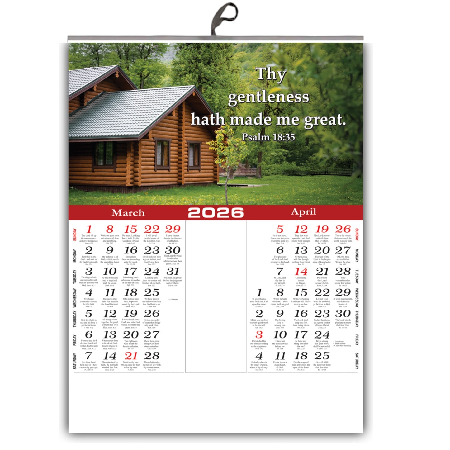 2026 "A Year of Wonder" Wall Calendar | Cute Baby, Flowers & Birds with Heartwarming Quotes 15x20 Inch Premium Glossy Wall Calendar