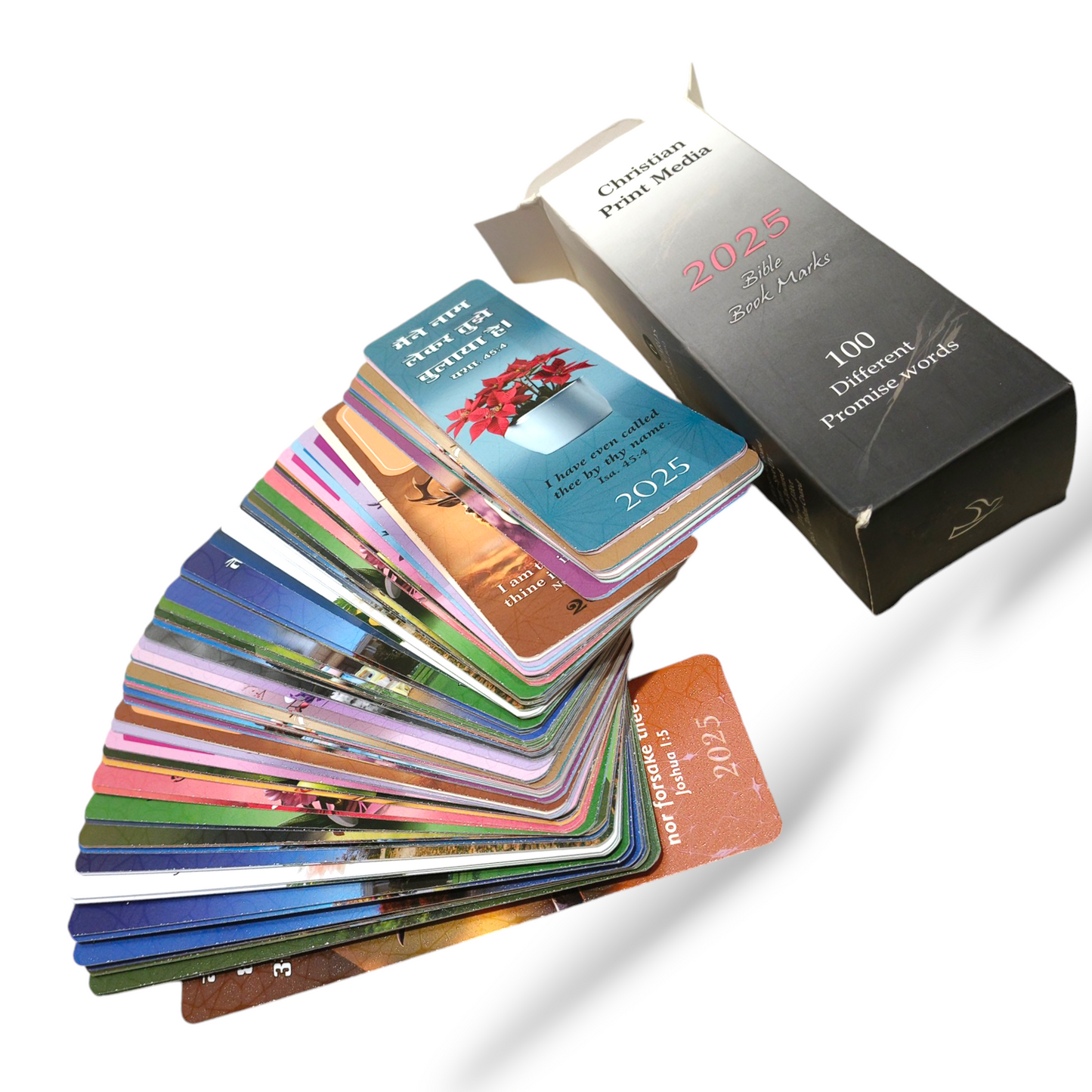 2025 Promise Card | Book Mark | UV Effect | Gospel Verse | 100 Different Card's | 2025 Calendar