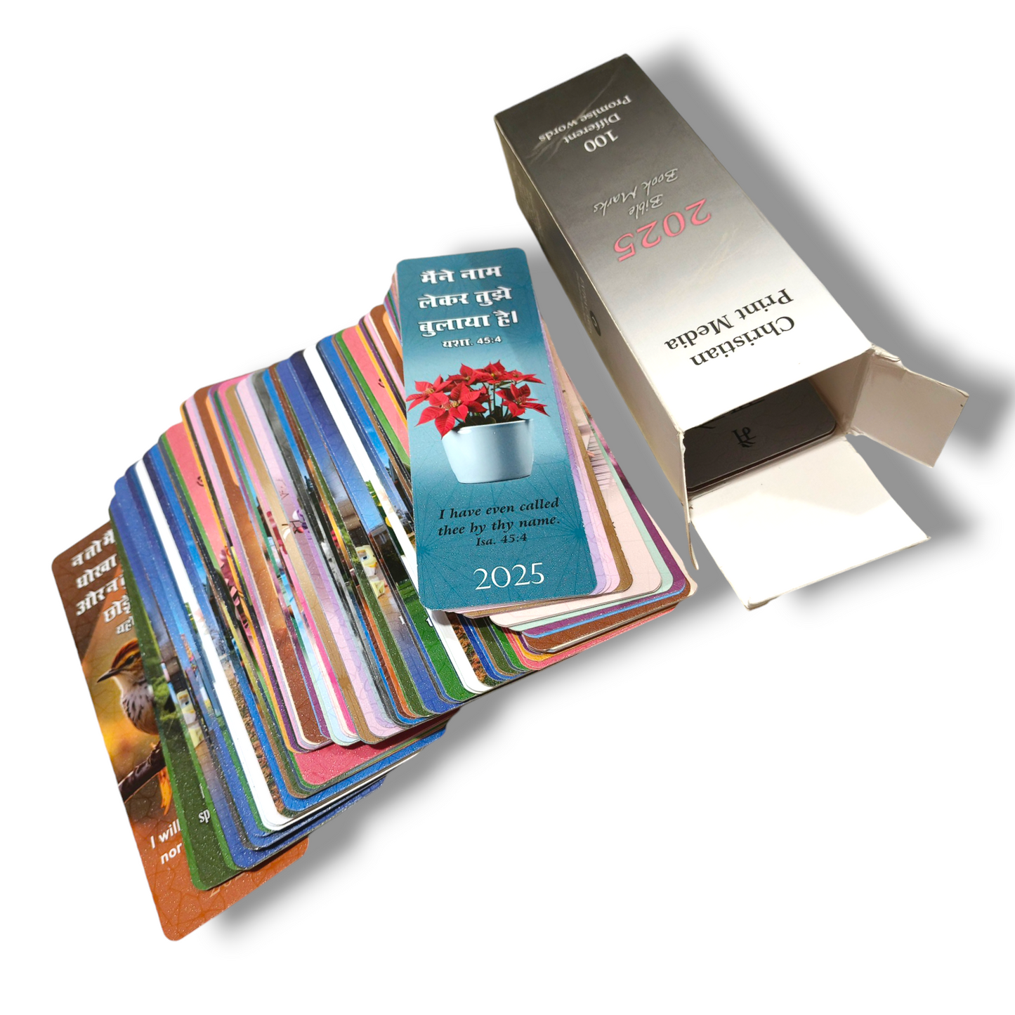 2025 Promise Card | Book Mark | UV Effect | Gospel Verse | 100 Different Card's | 2025 Calendar