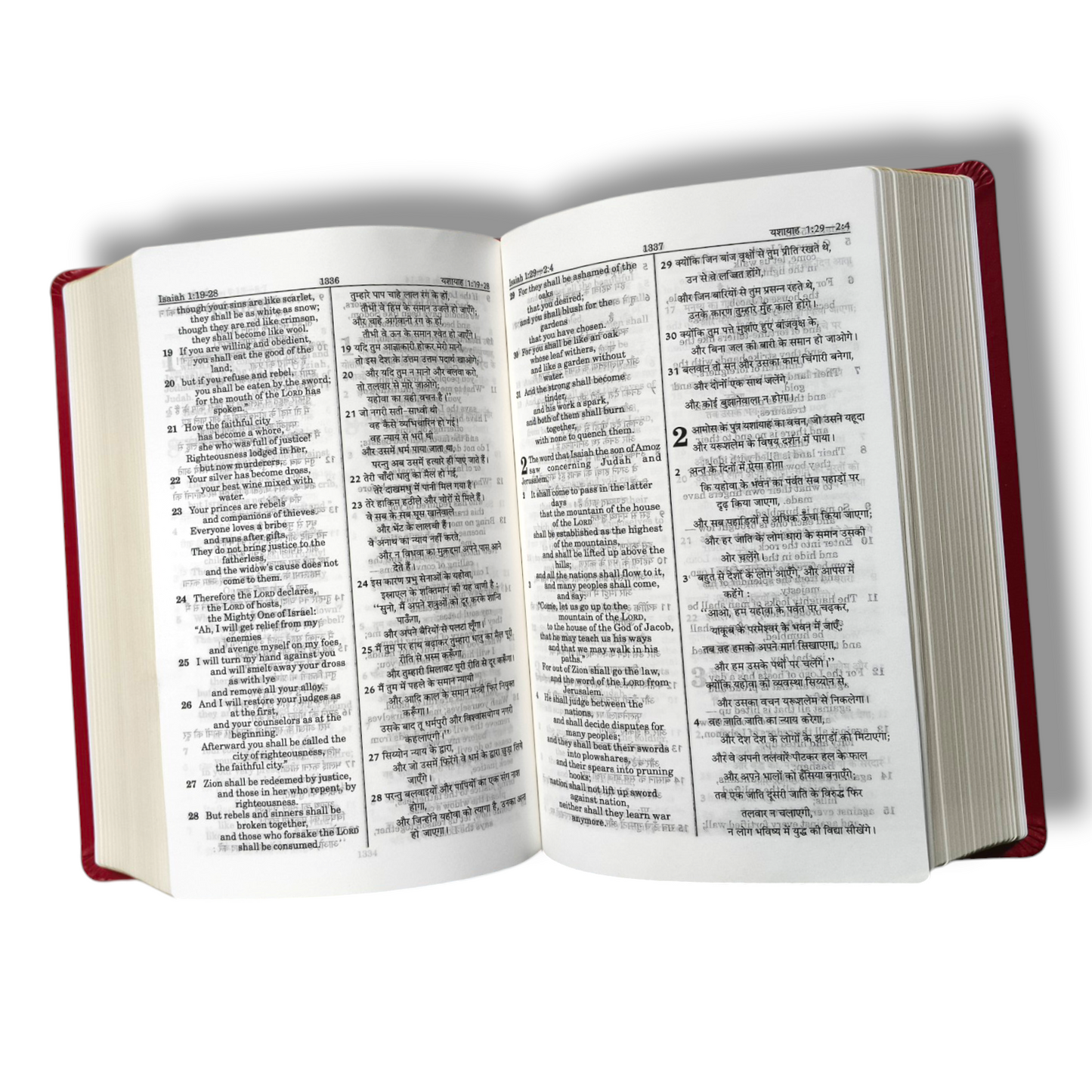 Diglot Bible | Compact Size | English Hindi Diglot Bible in Leather Bond | In Multiple Color | New Edition