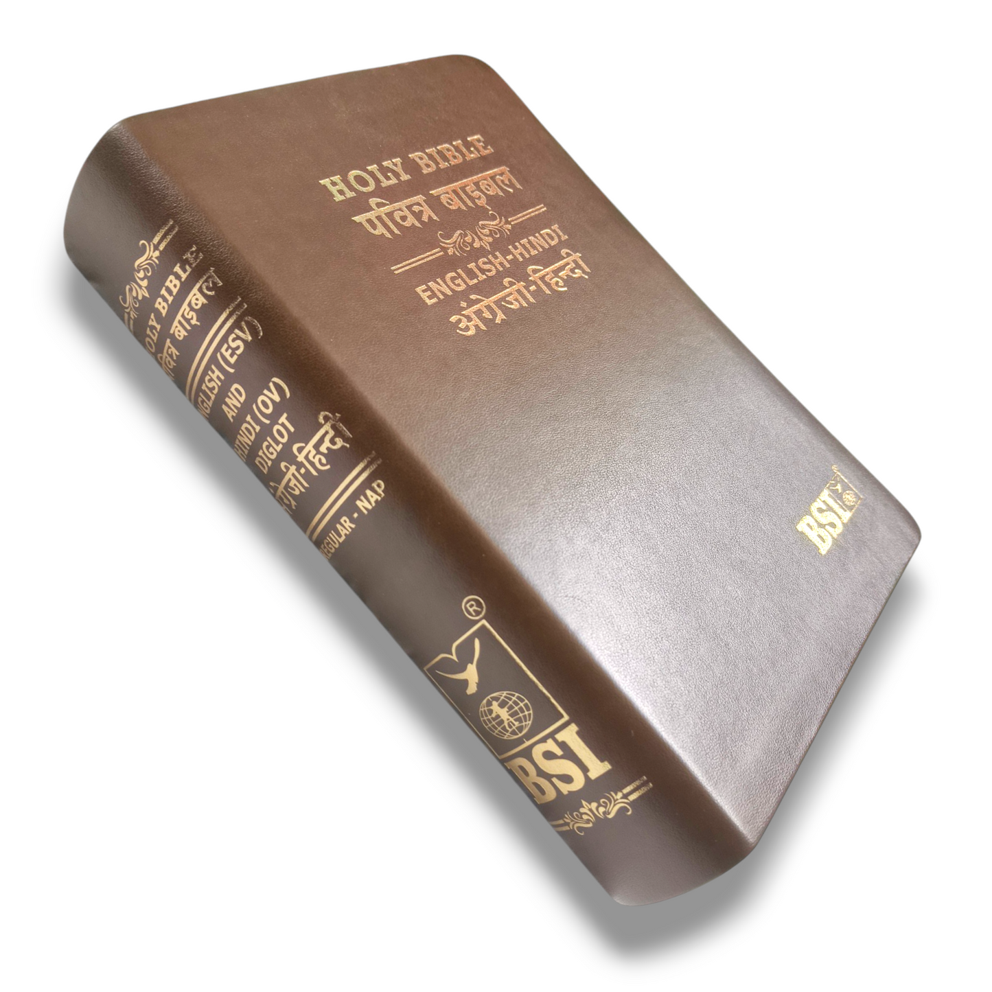 Diglot Bible | Compact Size | English Hindi Diglot Bible in Leather Bond | In Multiple Color | New Edition