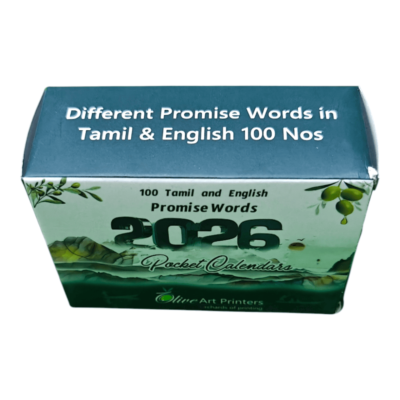 2026 Different Promise Words Pocket Calendar in Tamil & English (100 Nos) – 3D Lamination, Bilingual Scripture Cards for Daily Devotion & Christian Gifts