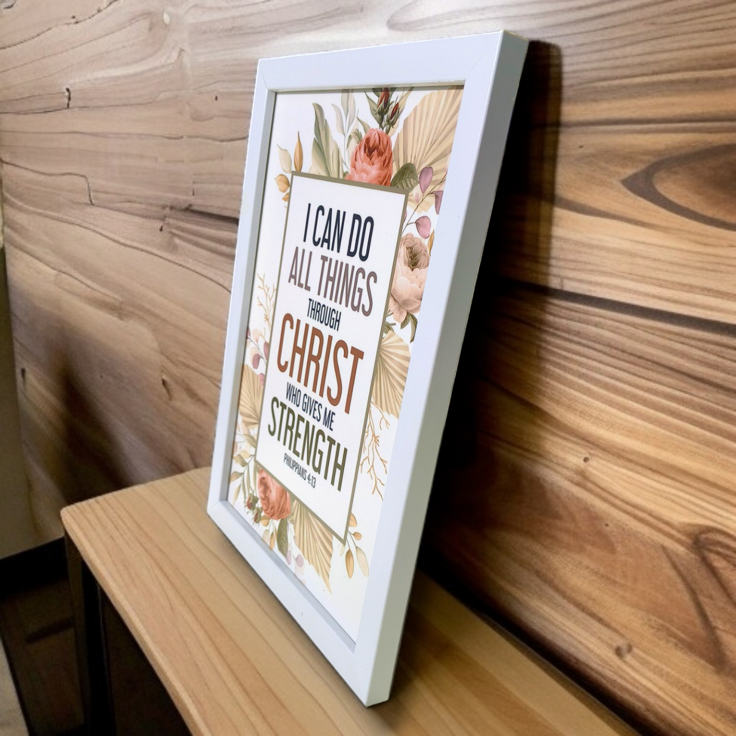 High Quality | Premium English Bible Verses Photo Frame | Hanging Frame | Best Gift For Home Decor | Size : 11 inch By 8 inch D16