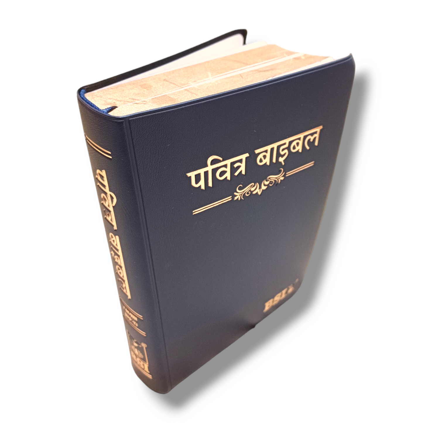 The Holy Bible In Hindi |Crown Navy Blue Color Bound |Golden Edge Bible |Hindi Compact Size Bible