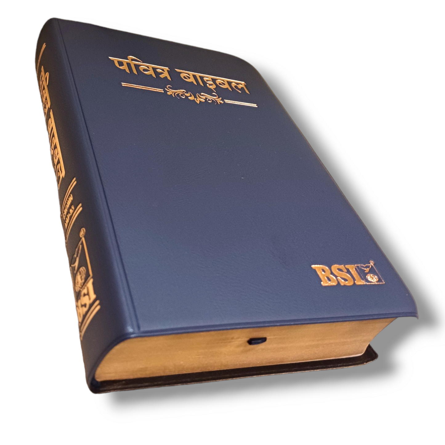 The Holy Bible In Hindi |Crown Navy Blue Color Bound |Golden Edge Bible |Hindi Compact Size Bible