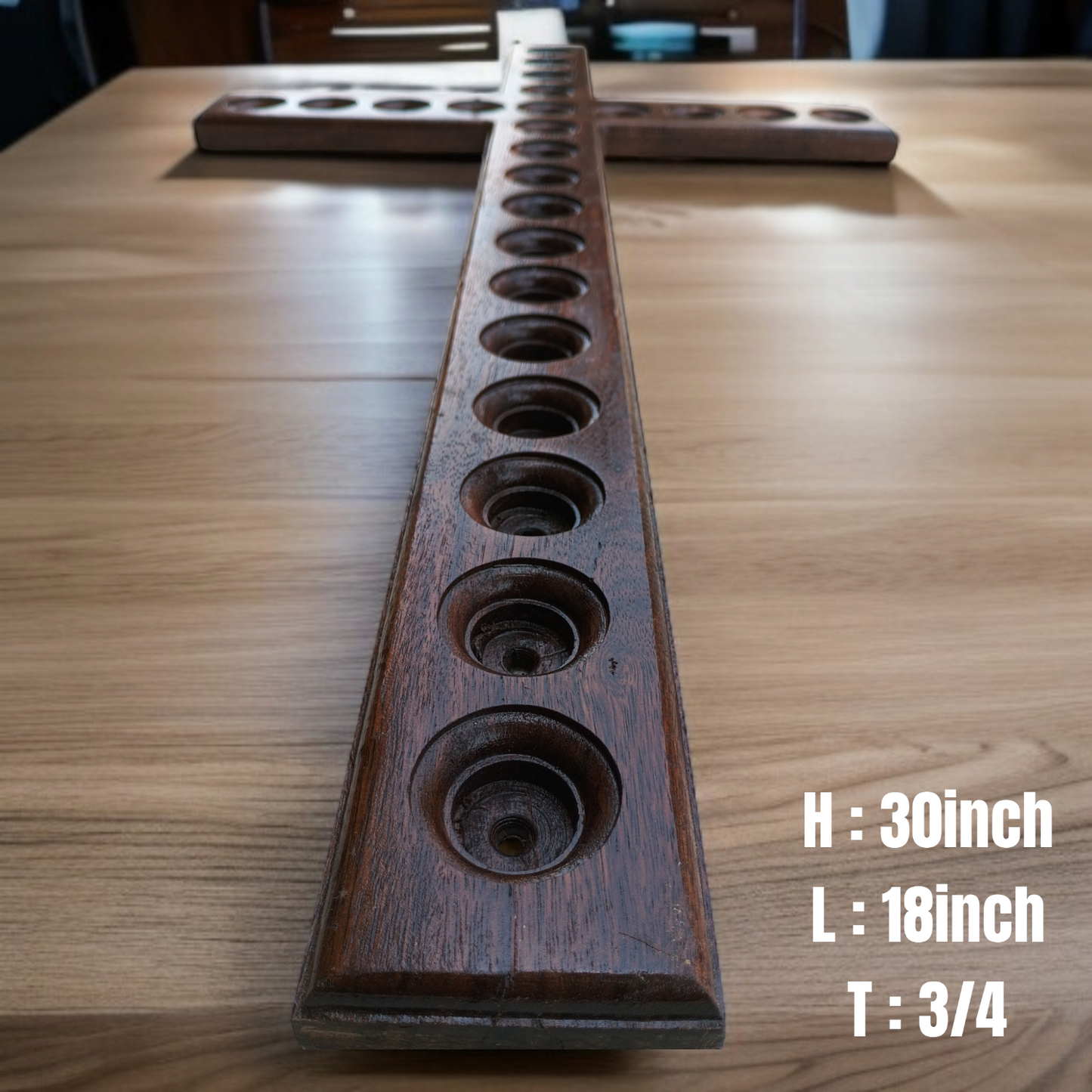 Sheesham Wood Wall Hogging Cross | Pure Wood | L : 18inch | H : 30inch | W : 3.5 inch | With Attractive Design | For Home Decor | Best Gift To Friend's