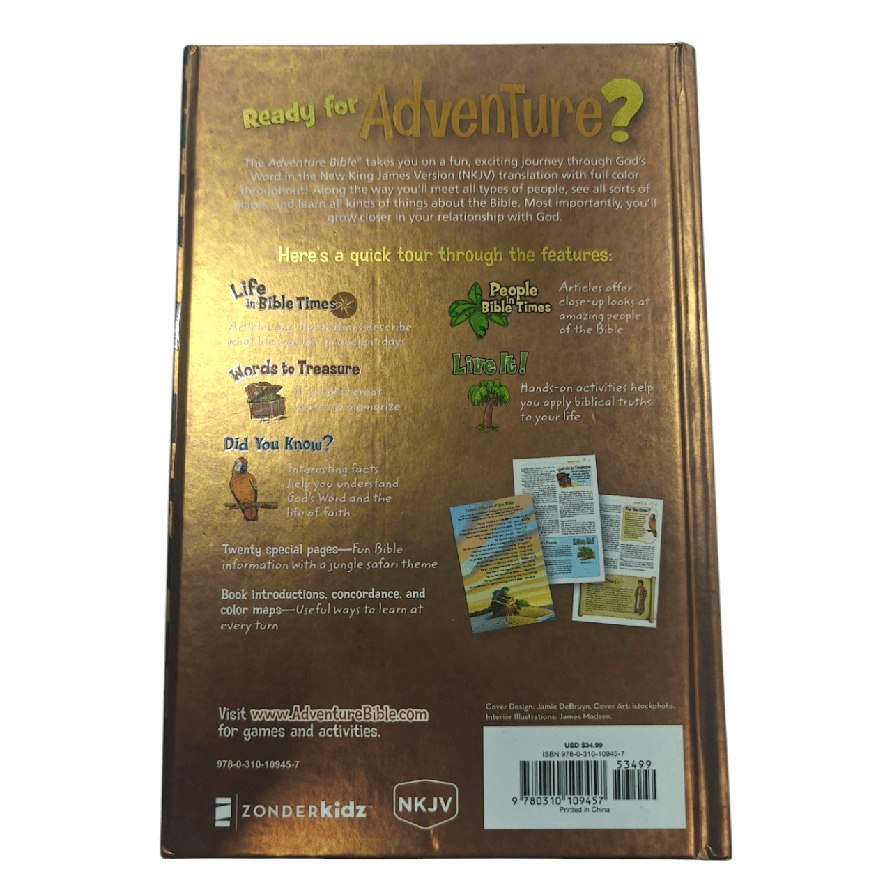 KJV Adventure Bible – King James Version Kids’ Edition with Engaging Study Helps (ISBN: 9780310109457)
