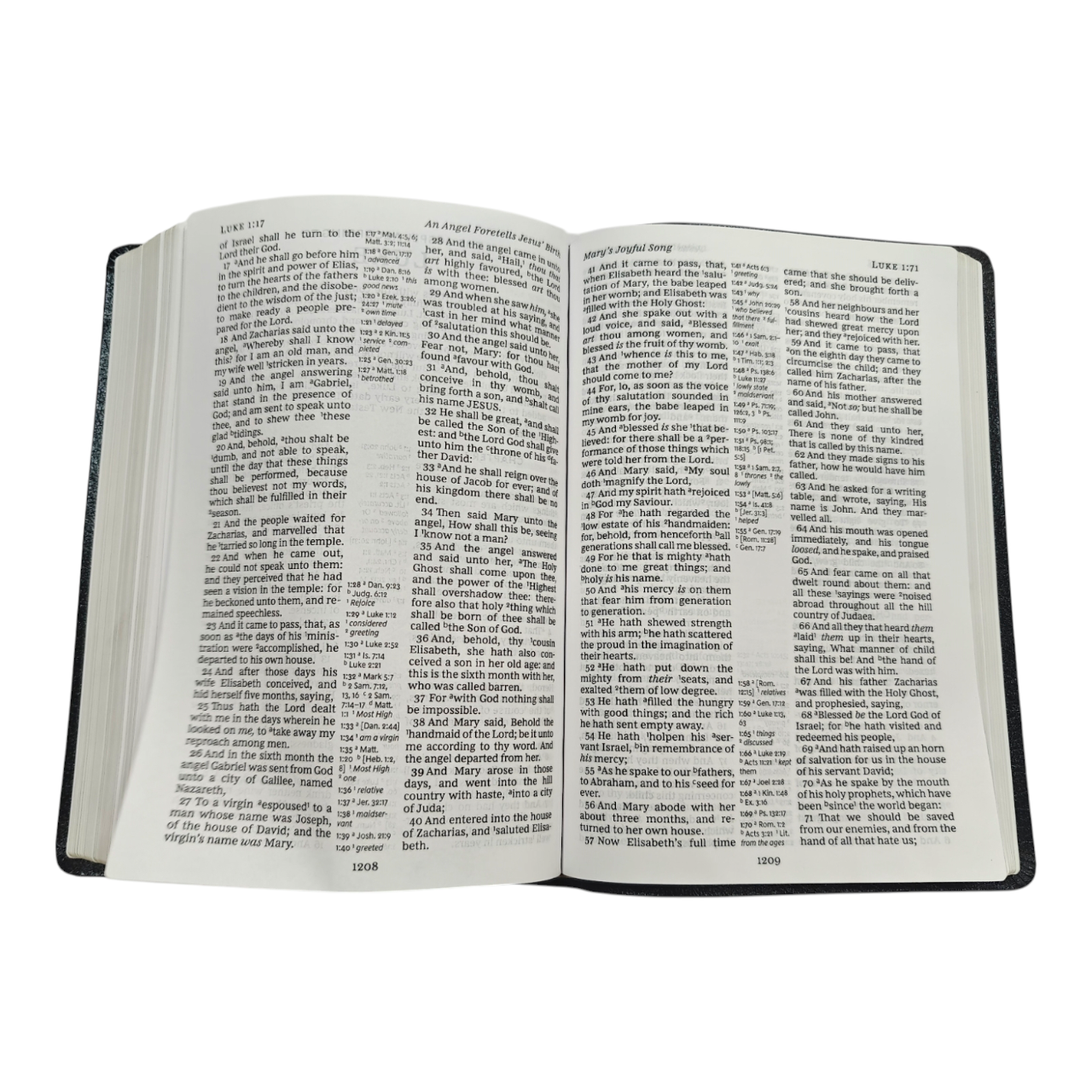 KJV Giant Print Center-Column Reference Bible, Black LeatherLook, Red Letter Edition, Thumb Indexed – Comfort Print, ISBN 9780785215356