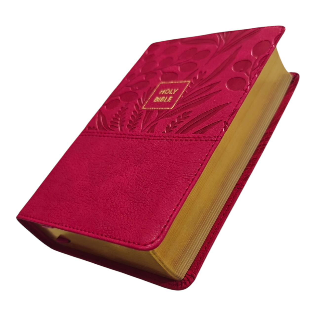 NKJV Compact Reference Bible, Pink Leathersoft – Red Letter Edition, Center-Column References, Portable Size – ISBN 9780785233442