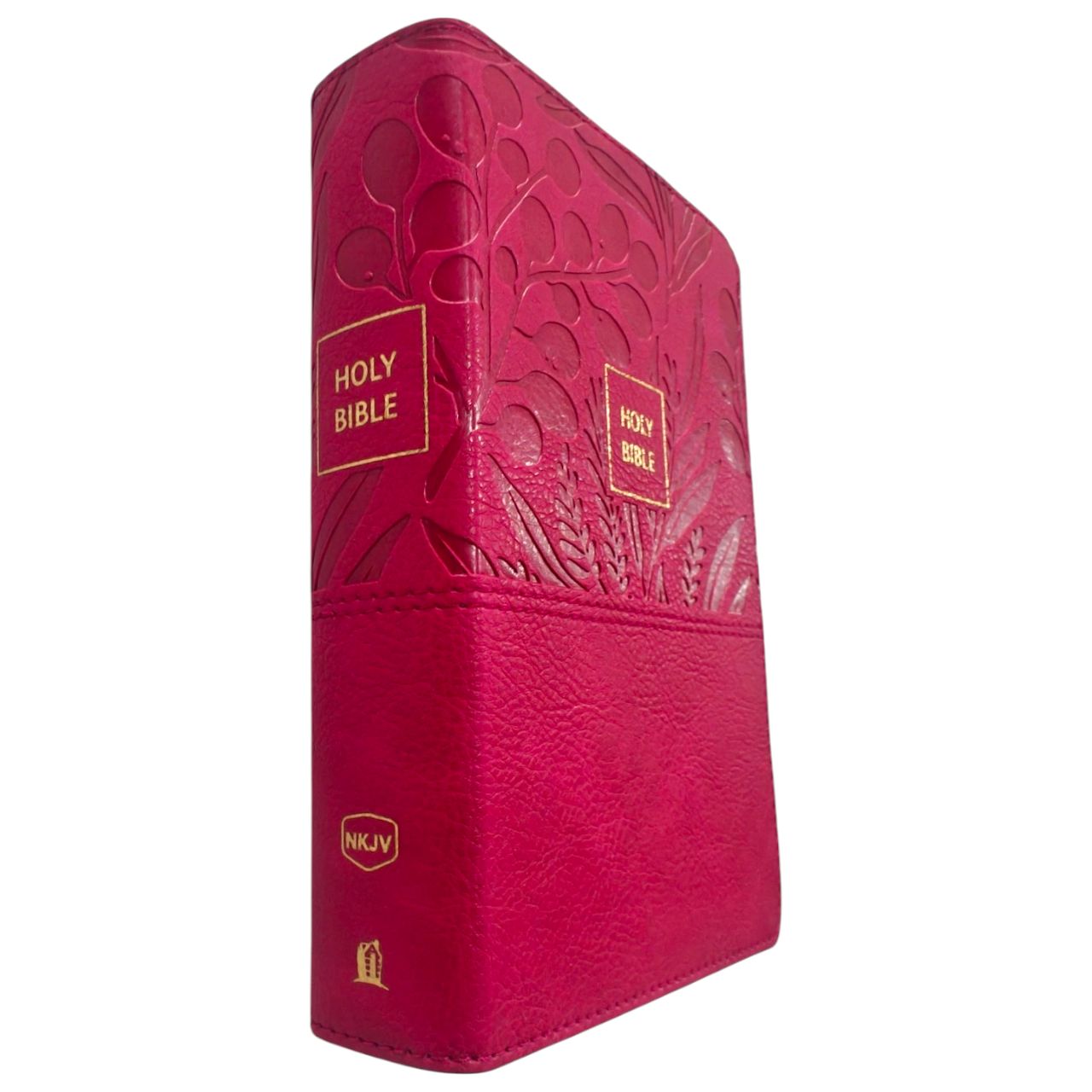 NKJV Compact Reference Bible, Pink Leathersoft – Red Letter Edition, Center-Column References, Portable Size – ISBN 9780785233442