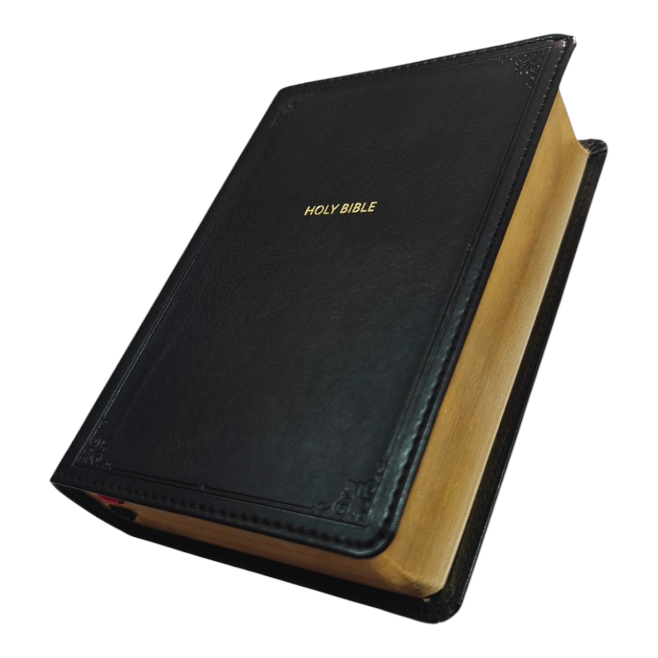 NKJV Compact Bible – Black Leathersoft, Red Letter Edition, Center-Column References, Ultra-Portable Size – ISBN 9780785233534