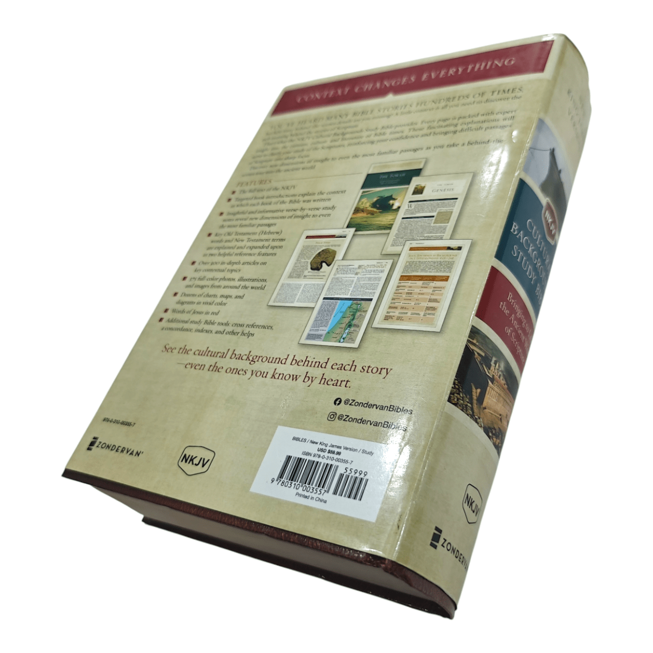 NKJV Cultural Backgrounds Study Bible – New King James Version with Historical & Cultural Insights (ISBN: 9780310003557)