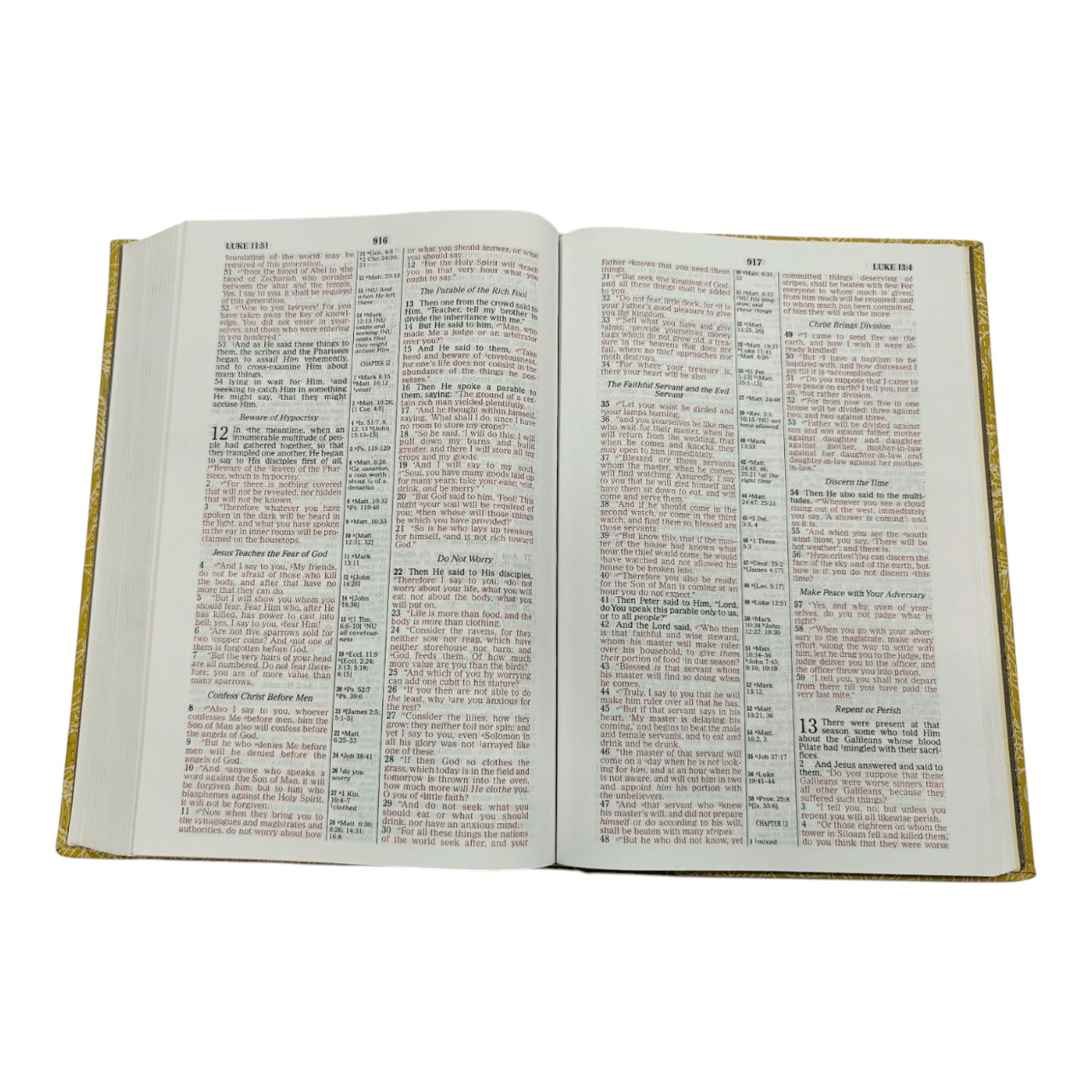 "NKJV Large Print Ultraslim Reference Bible – extra-readable text, slim design with cross-references. Perfect for study, devotion, or travel. ISBN: 9780718040505."