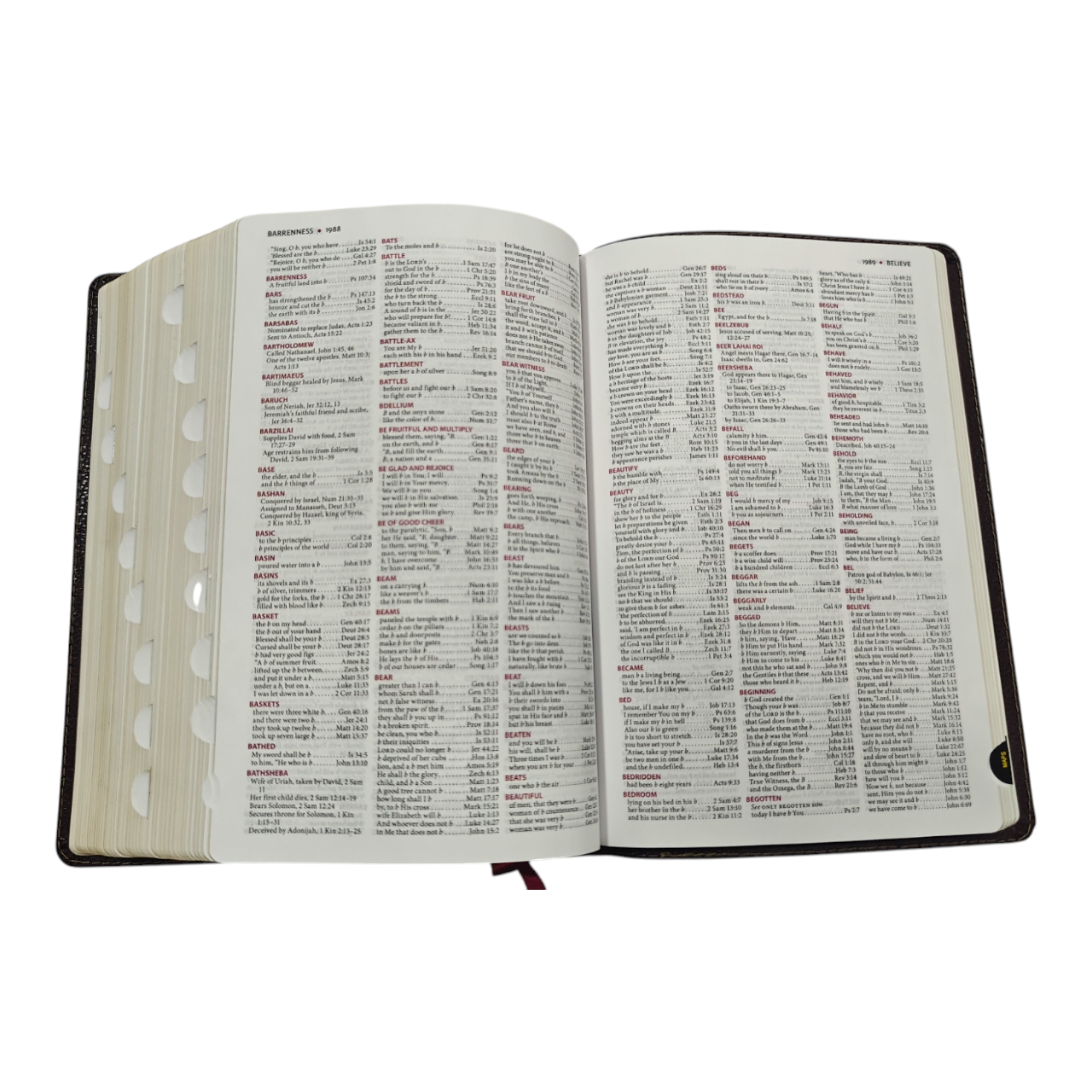 NKJV Study Bible, Thumb Indexed – The Complete Resource for Studying God’s Word, Genuine LeatherLook, Red Letter Edition, ISBN 9780785220572