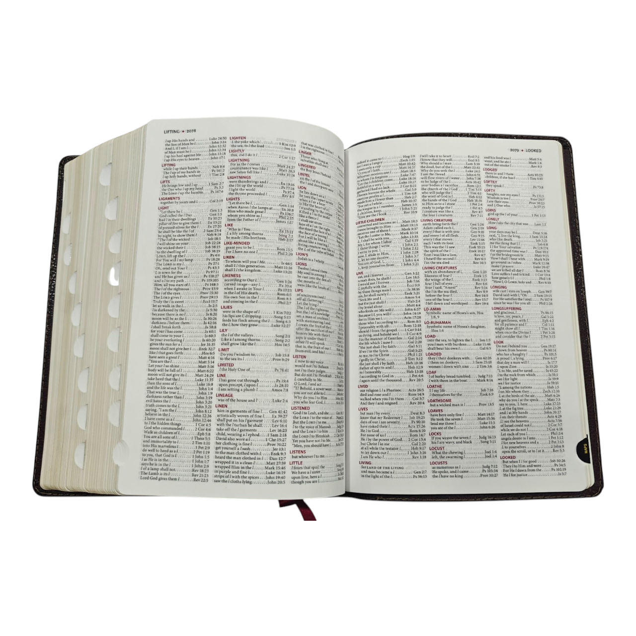 NKJV Study Bible, Thumb Indexed – The Complete Resource for Studying God’s Word, Genuine LeatherLook, Red Letter Edition, ISBN 9780785220572