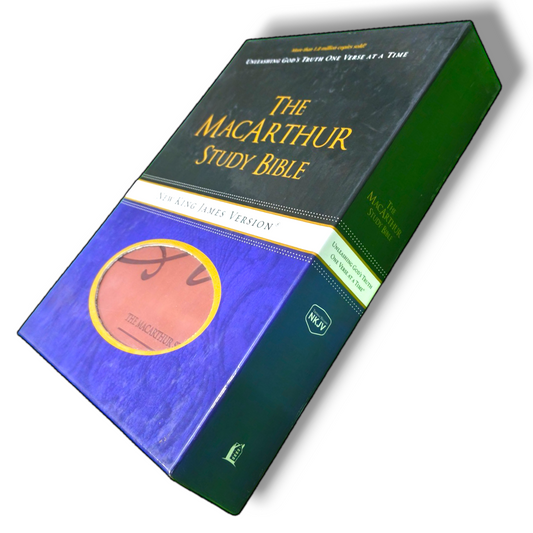 The MacArthur Study Bible | Large Print | Brown Tan Soft Imitation Leather | New King James Version |  New Edition