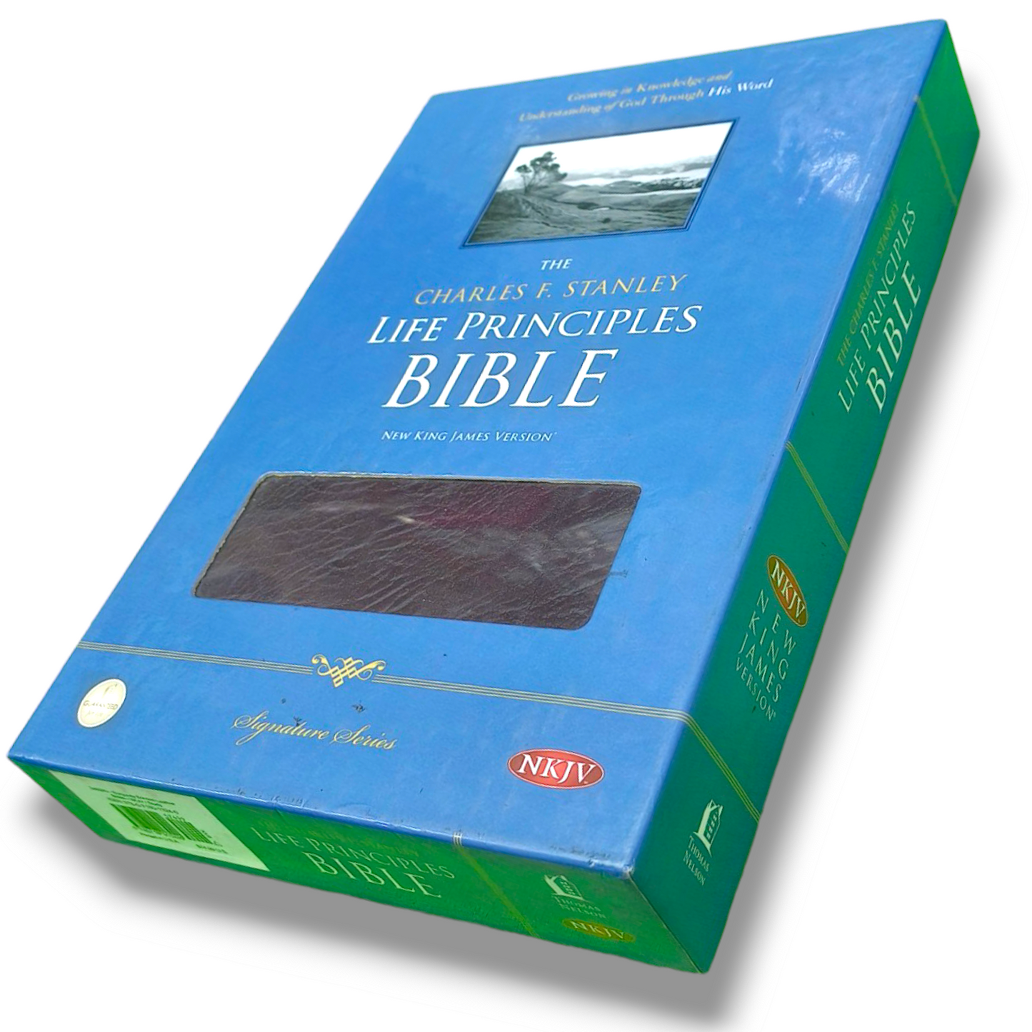 The Charles F. Stanley Life Principles Bible by Charles Stanley | New Edition | Brown Tan Soft Imitation Leather