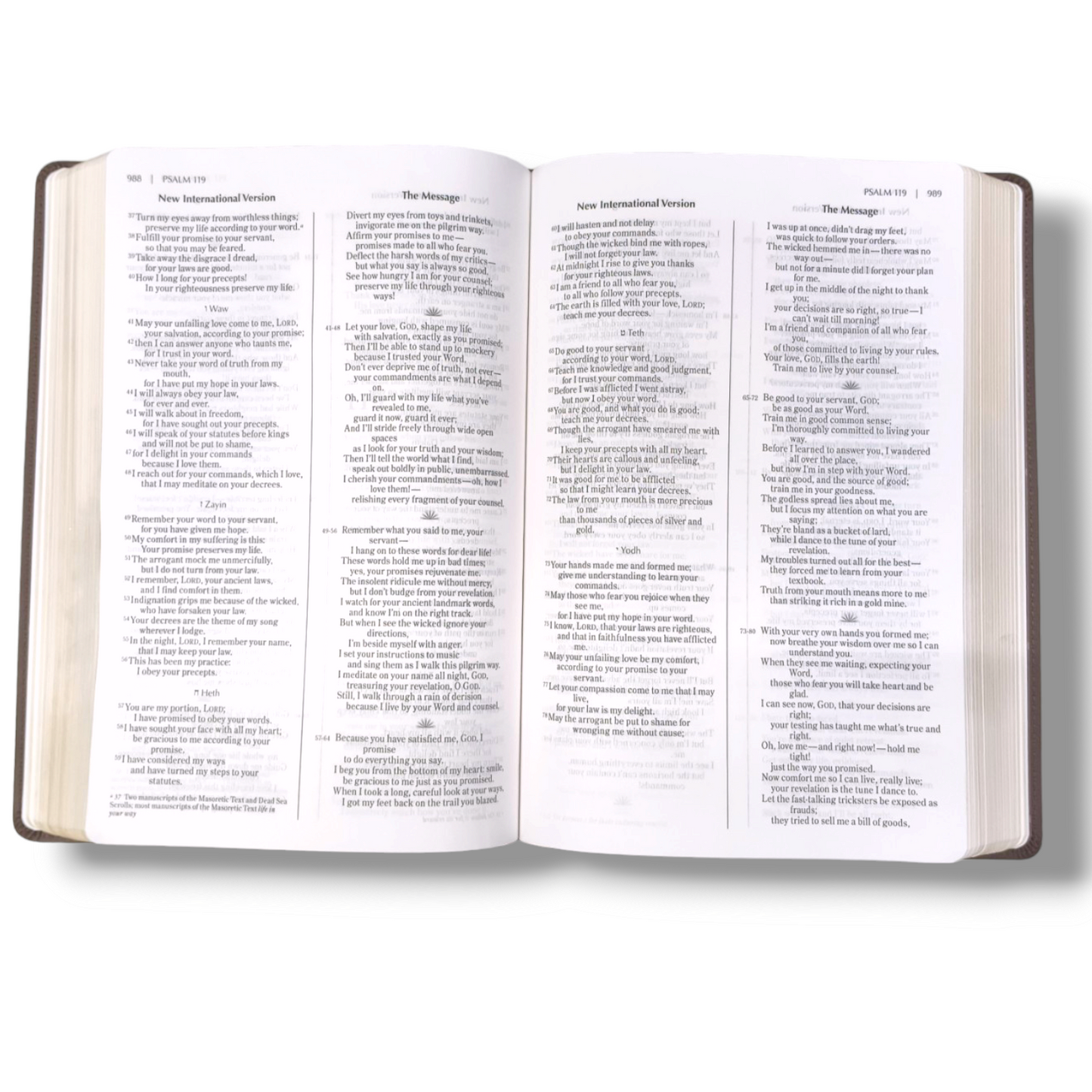 NIV & The Message Side-By-Side Bible | Attractive Design Bound | New International Version | Study Bible | New Edition