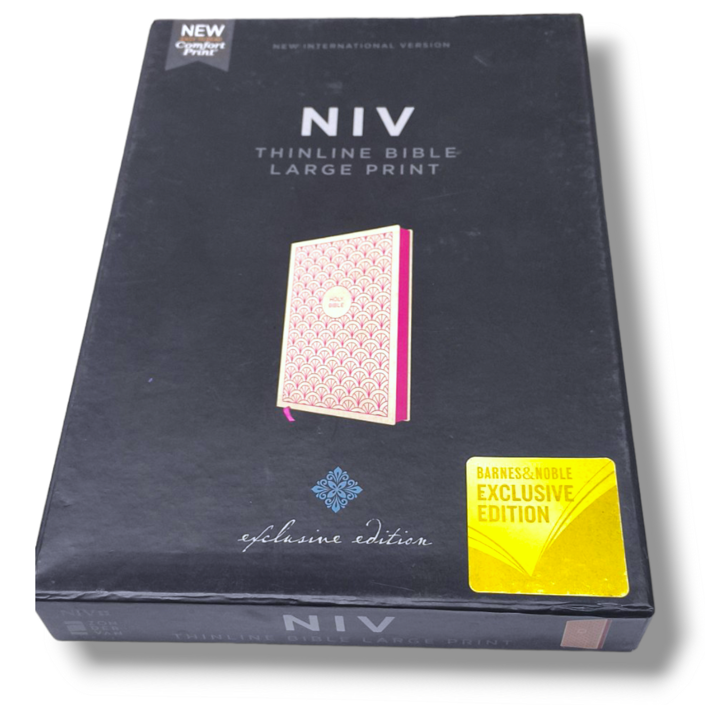NIV Thinline Bible | Large Print Bible | New Edition | Attractive Pink Design Bound Cover