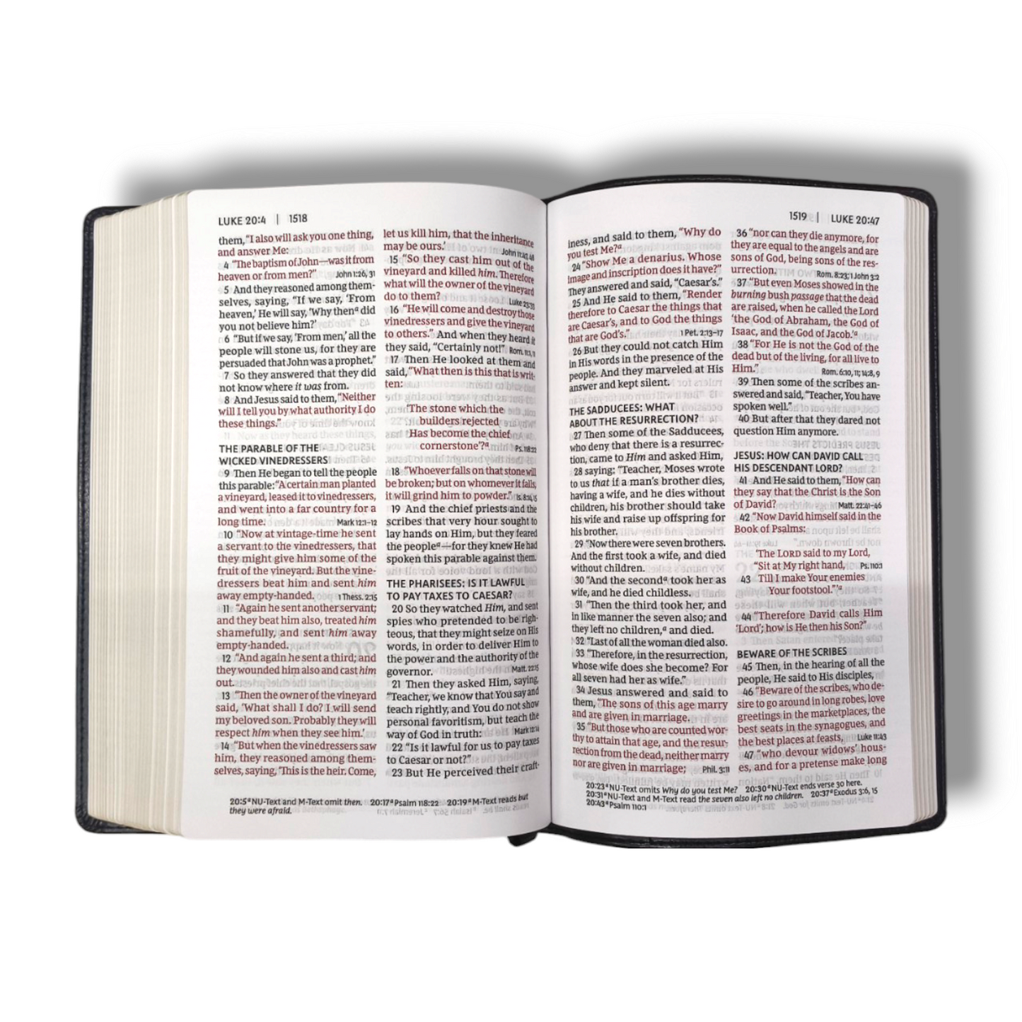 NKJV, Deluxe Thinline Reference Bible | Black Leathersoft | Red Letter Comfort Print | Holy Bible New King James Version