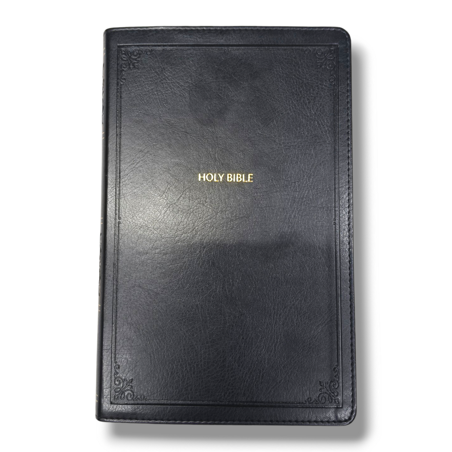 NKJV, Deluxe Thinline Reference Bible | Black Leathersoft | Red Letter Comfort Print | Holy Bible New King James Version