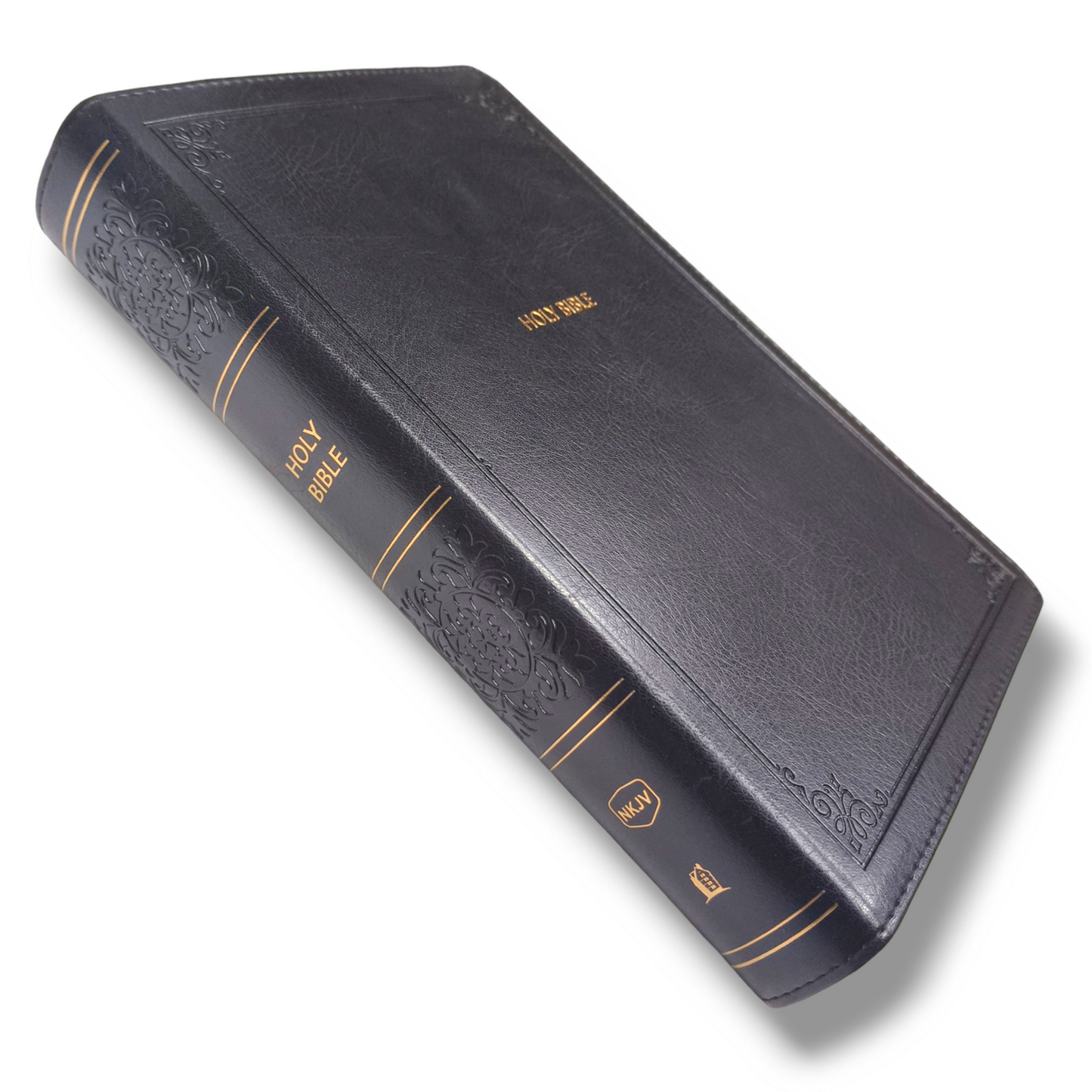 NKJV, Deluxe Thinline Reference Bible | Black Leathersoft | Red Letter Comfort Print | Holy Bible New King James Version