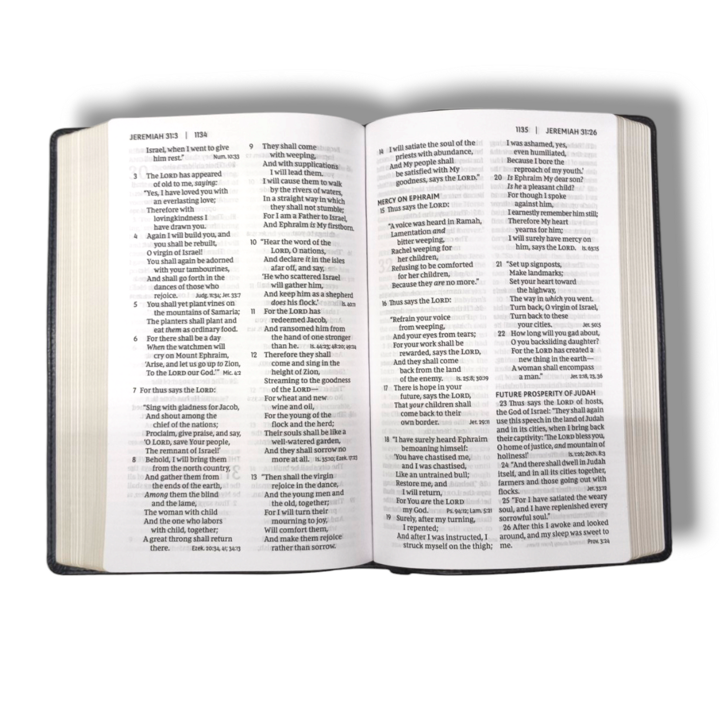 NKJV, Deluxe Thinline Reference Bible | Black Leathersoft | Red Letter Comfort Print | Holy Bible New King James Version