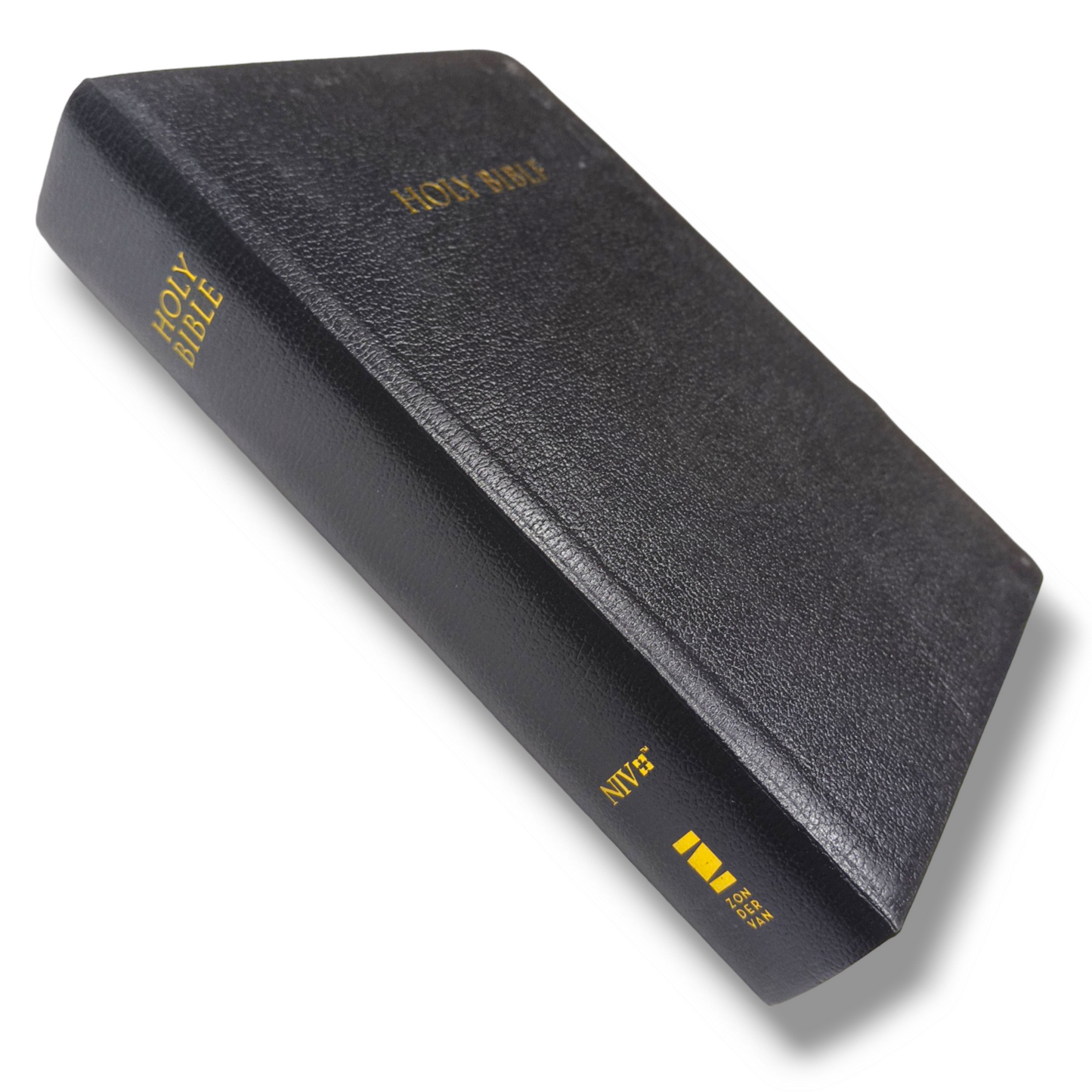 NIV Reference Bible | Large Print | Black Leather Bound | Italian Duo-Tone | New Edition