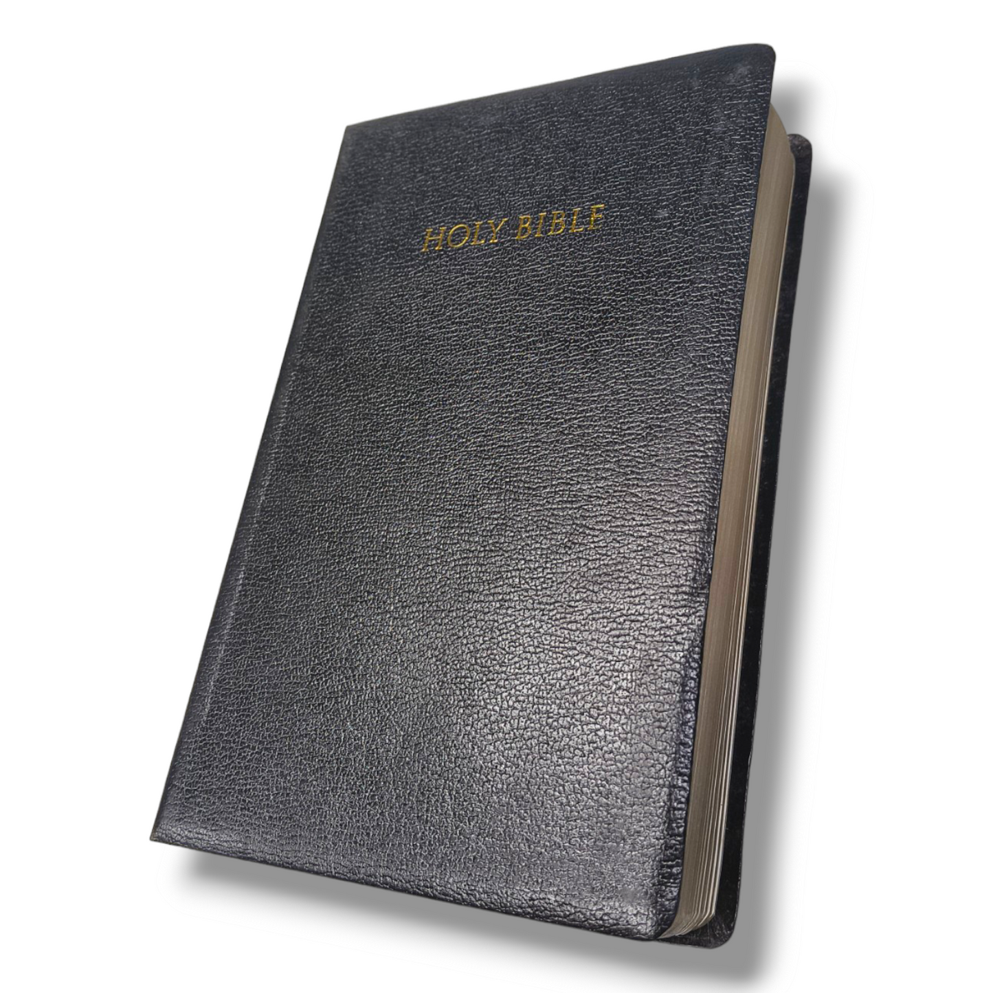 NIV Reference Bible | Large Print | Black Leather Bound | Italian Duo-Tone | New Edition