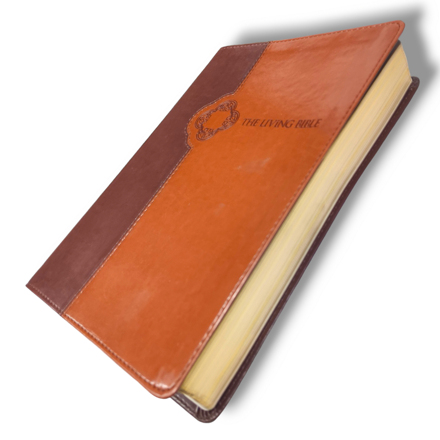 Living Bible Large Print Edition | Brown Tan Tone | Indexed: Paraphrased Brown | New Edition