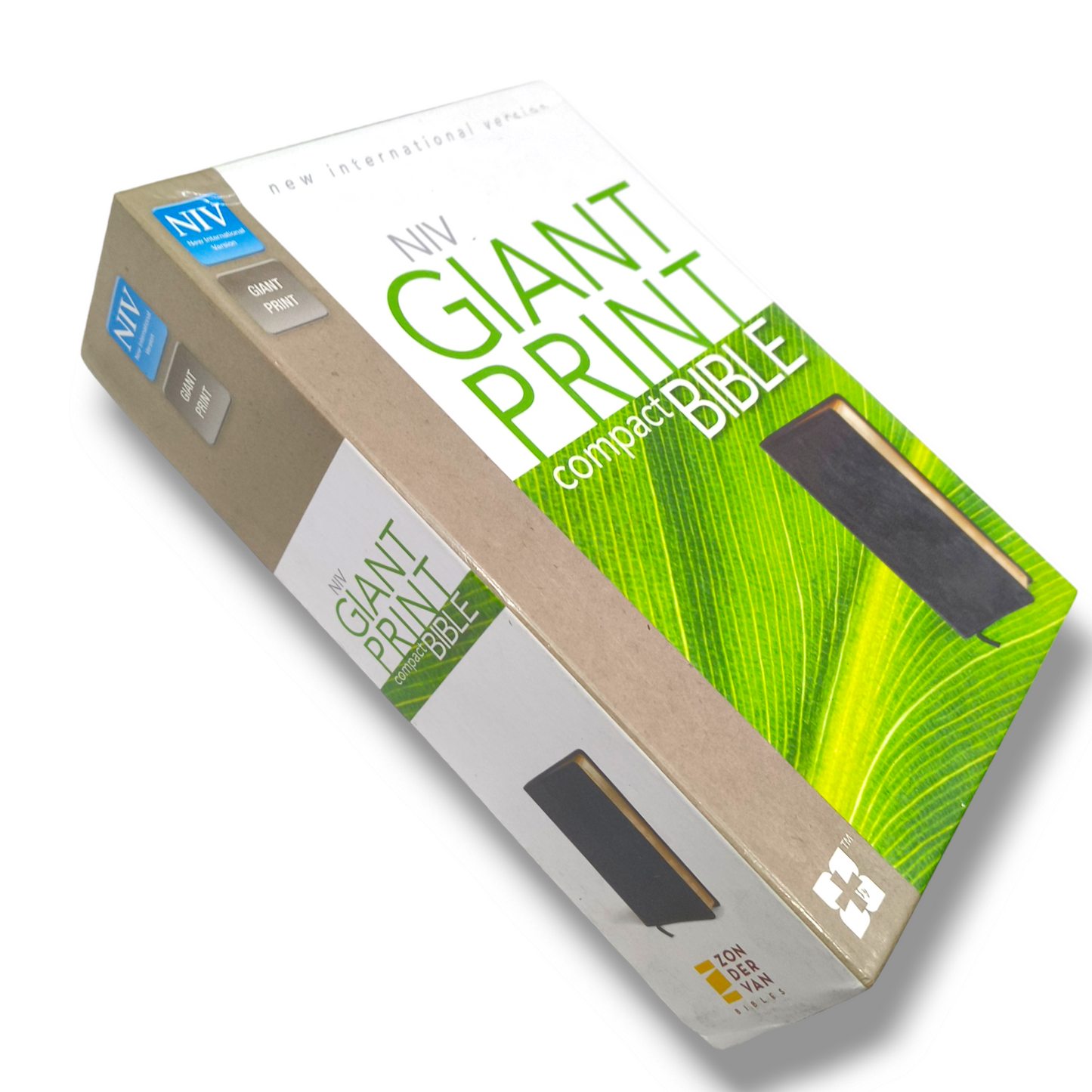 Niv Giant Print Compact Bible | By Zondervan Staff | Premium Leather | New Edition