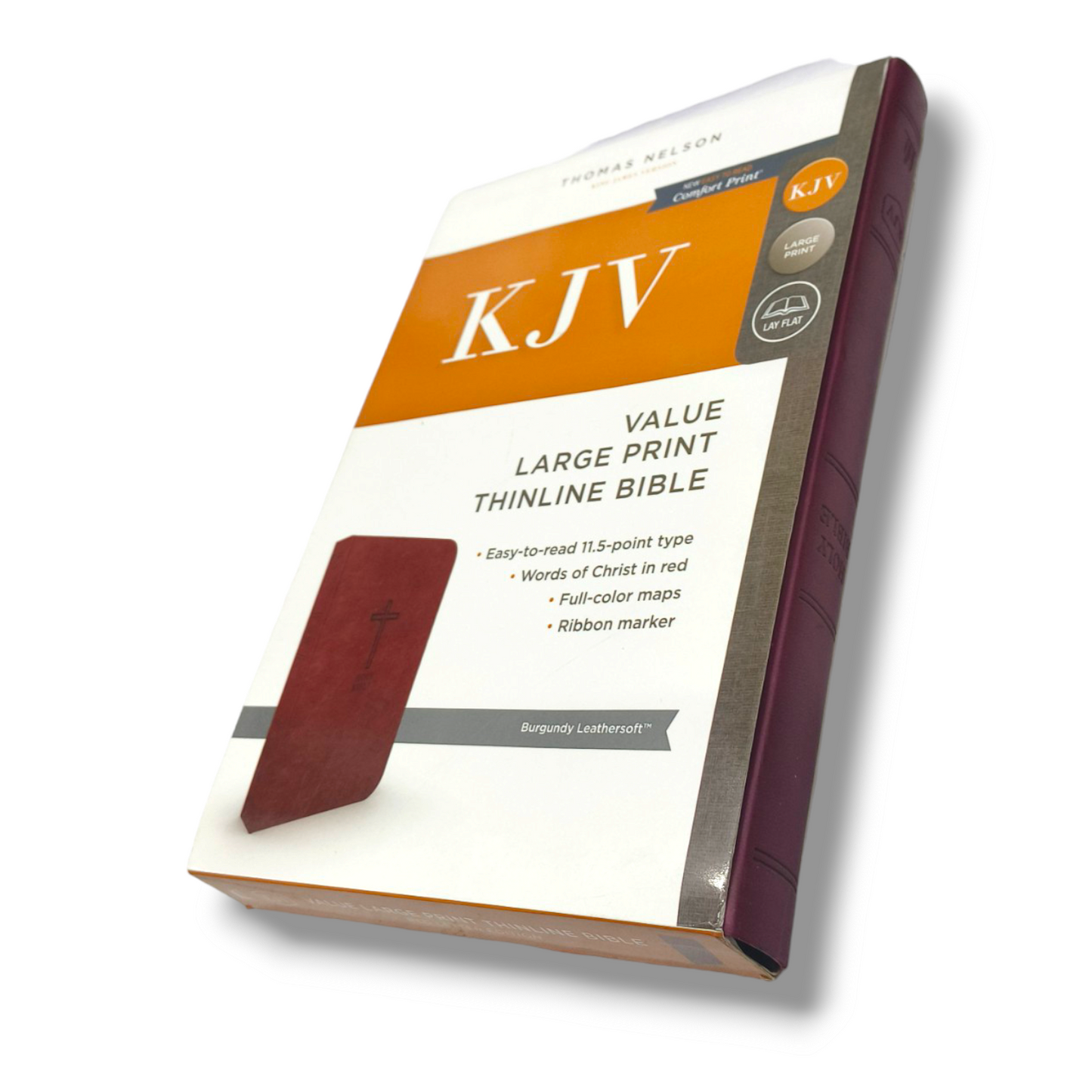 KJV VALUE LARGE PRINT THINLINE BIBLE | Cross Attractive Design Hardcover with Lavender Italian Duo-Tone | Red Letter | New Edition