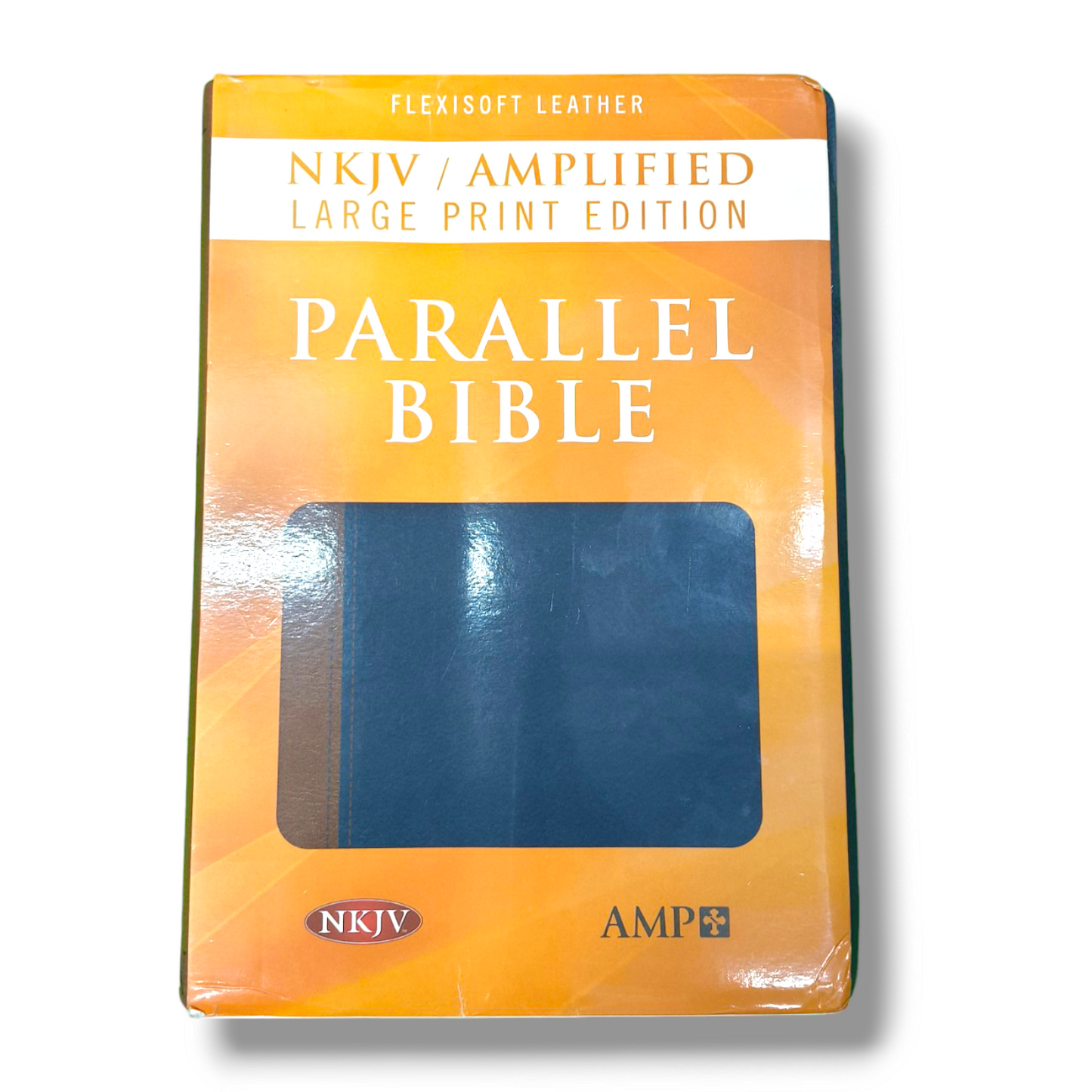 NKJV -AMPLIFIED | PARALLEL LARGE-PRINT BIBLE | BLUE-BROWN FLEXI SOFT | STUDY BIBLE | NEW EDITION