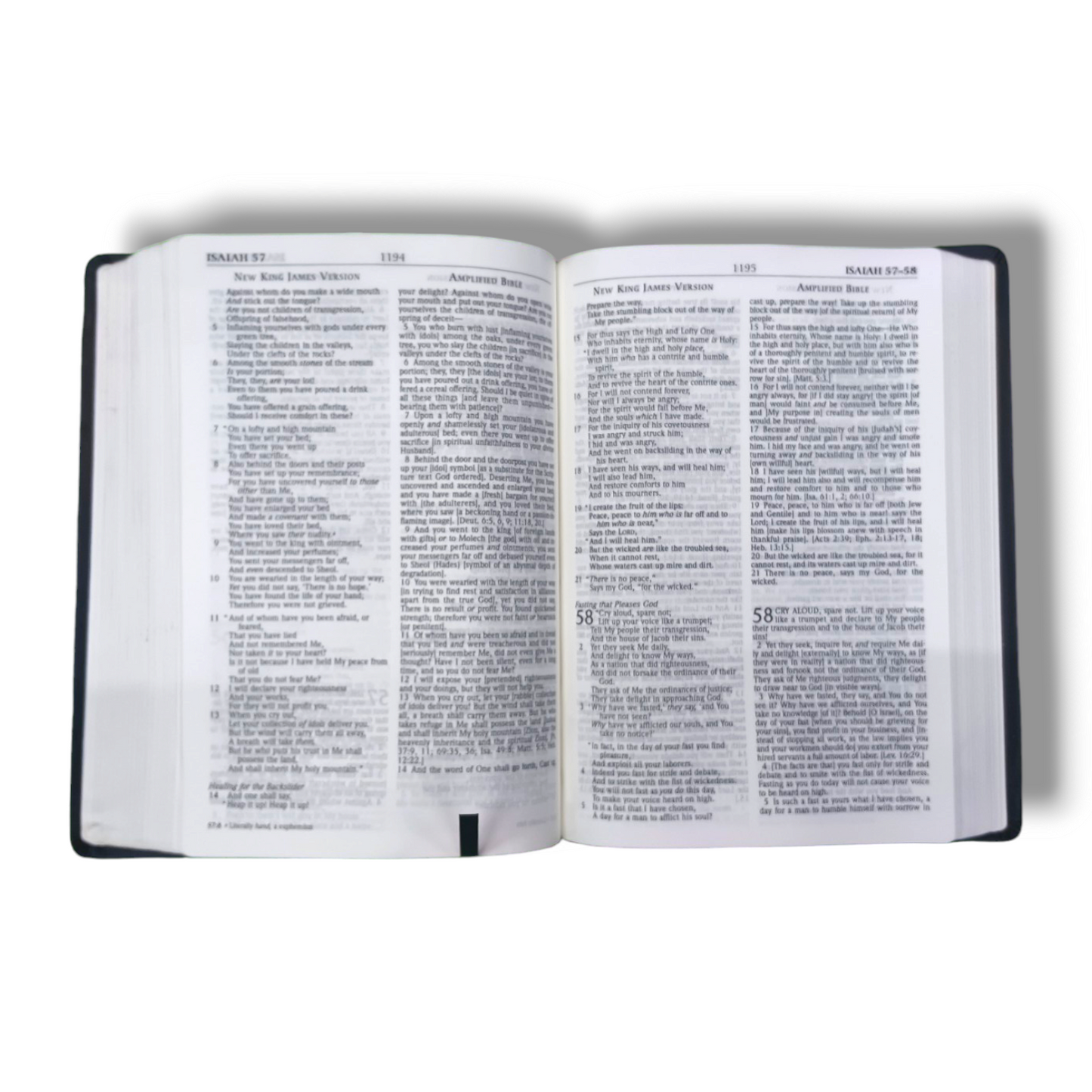 NKJV -AMPLIFIED | PARALLEL LARGE-PRINT BIBLE | BLUE-BROWN FLEXI SOFT | STUDY BIBLE | NEW EDITION