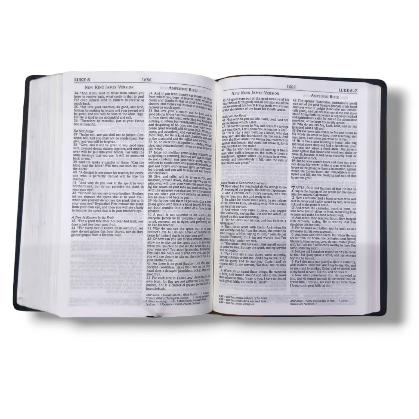 NKJV -AMPLIFIED | PARALLEL LARGE-PRINT BIBLE | BLUE-BROWN FLEXI SOFT | STUDY BIBLE | NEW EDITION