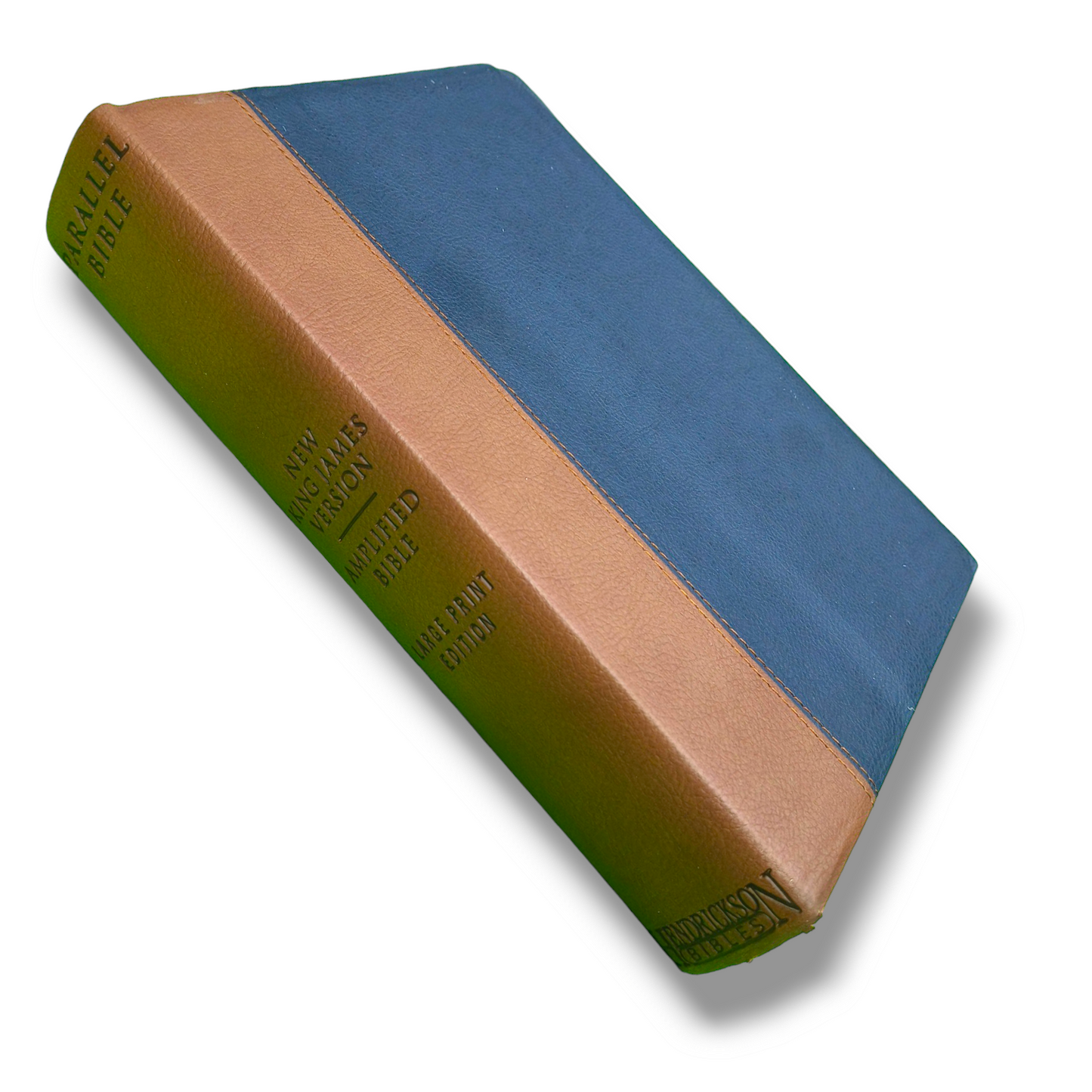 NKJV -AMPLIFIED | PARALLEL LARGE-PRINT BIBLE | BLUE-BROWN FLEXI SOFT | STUDY BIBLE | NEW EDITION