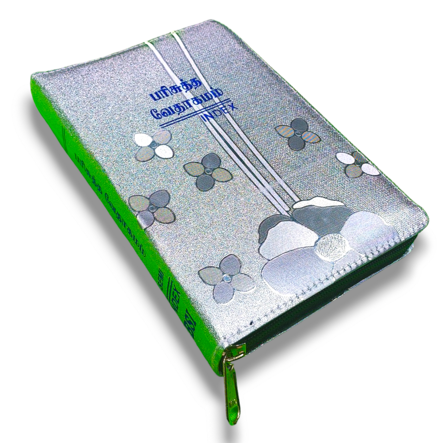 Tamil Bible With Thumb Index | Sliver Color Cover With Zip | New Edition | Compact Size