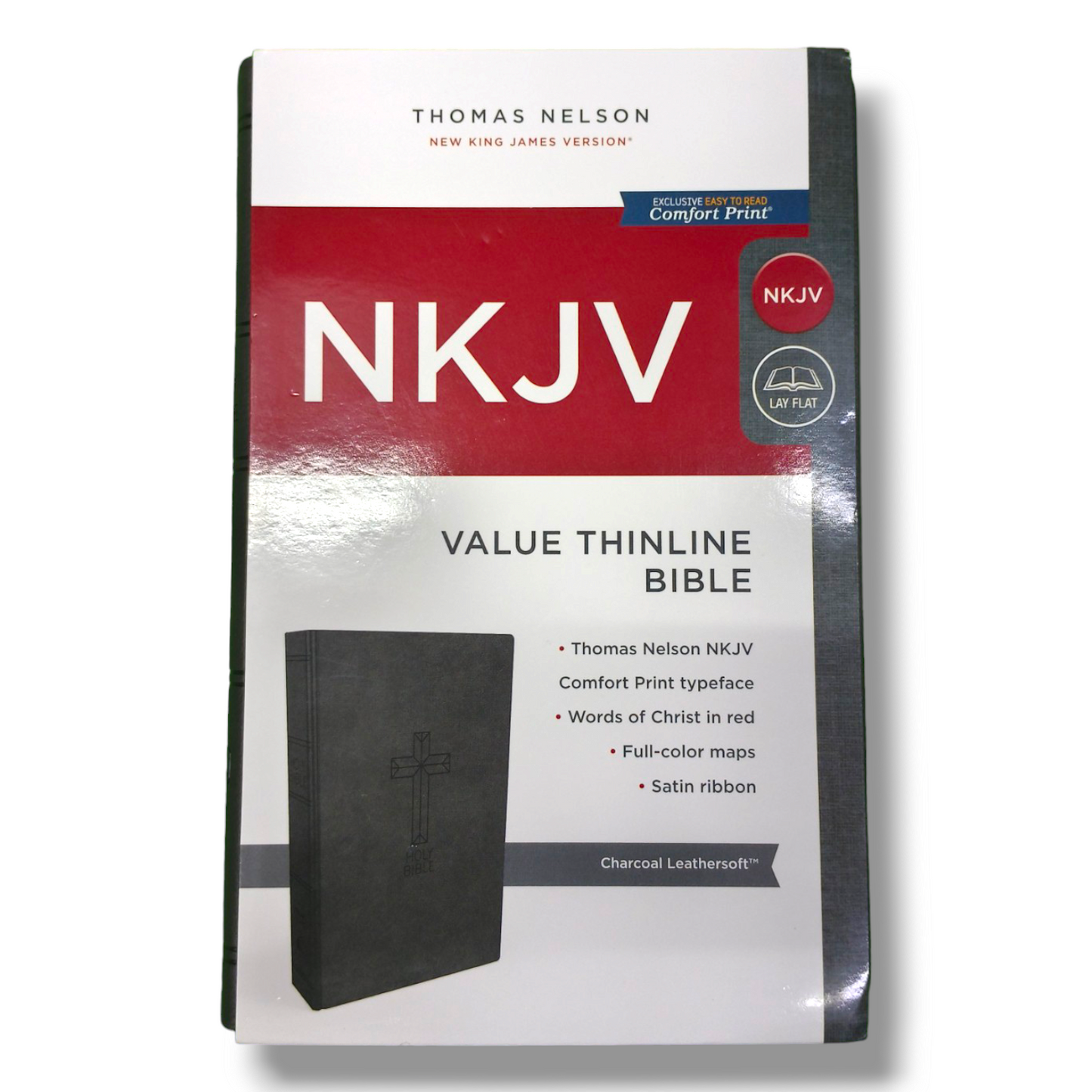 NKJV Value Thin line Bible | Red Letter Edition | Cross Design Cover | Medium Size | New Edition