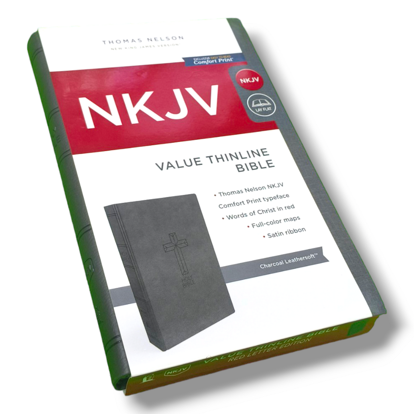 NKJV Value Thin line Bible | Red Letter Edition | Cross Design Cover | Medium Size | New Edition