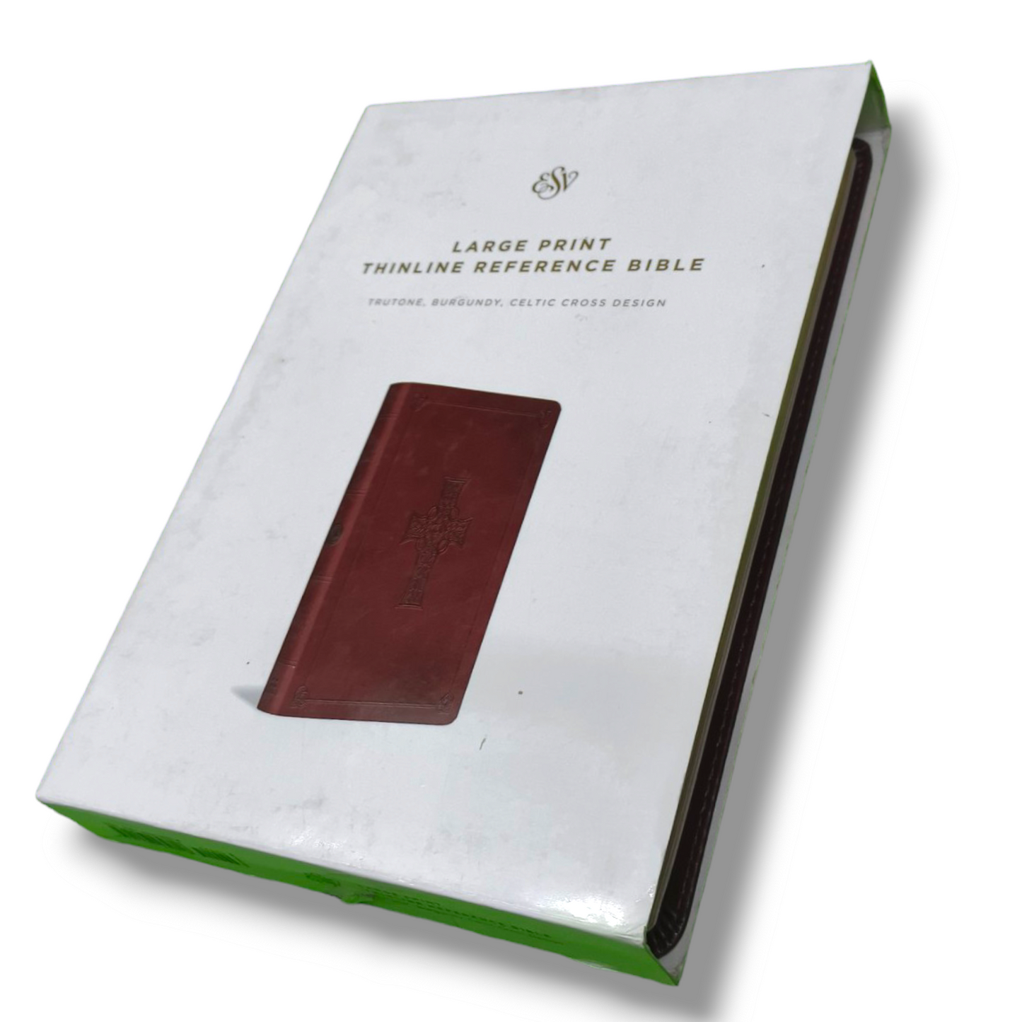 ESV Large Print | Thinline Reference Bible | (Tru Tone, Bergundy, Celtic Cross Design ) | New Edition