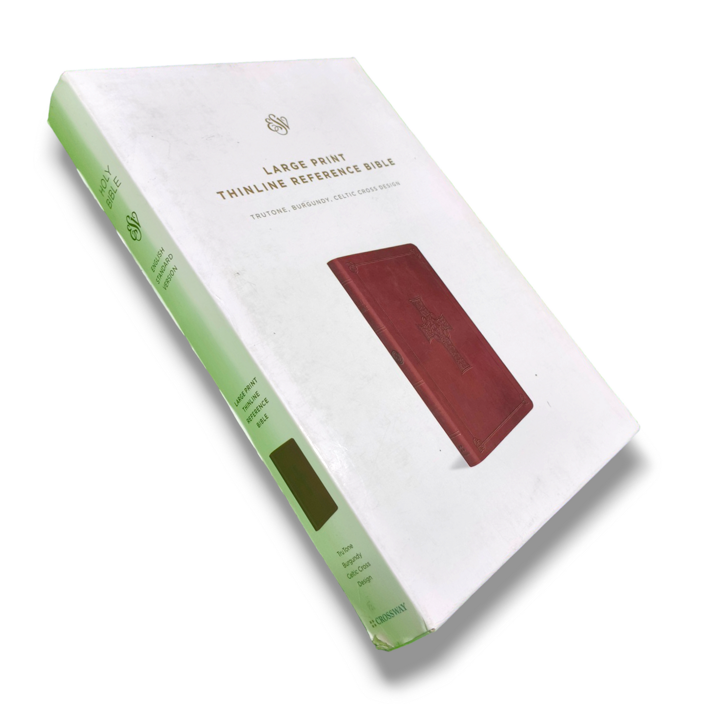 ESV Large Print | Thinline Reference Bible | (Tru Tone, Bergundy, Celtic Cross Design ) | New Edition