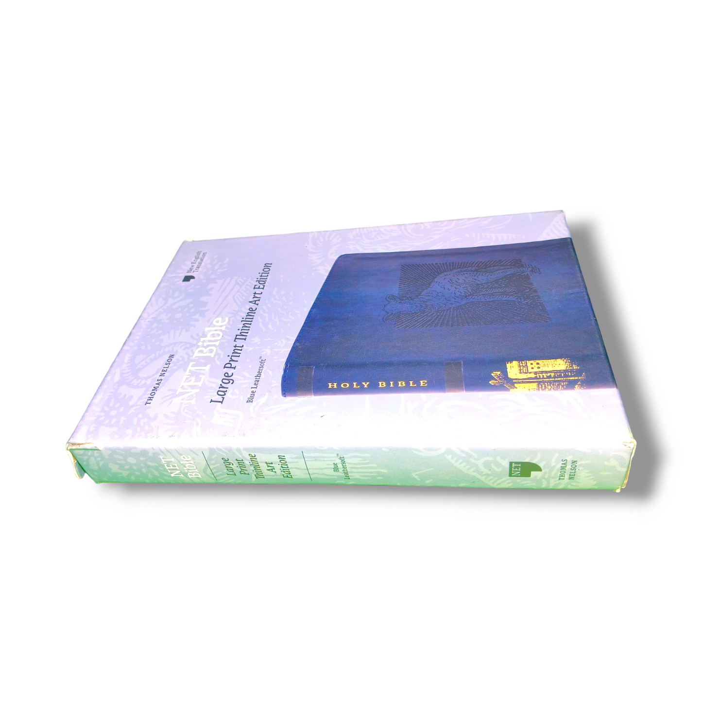 NET Bible Thinline | Art Edition | Large Print | Leathersoft Blue Color Attractive Design | Comfort Print: Holy Bible | Study Bible